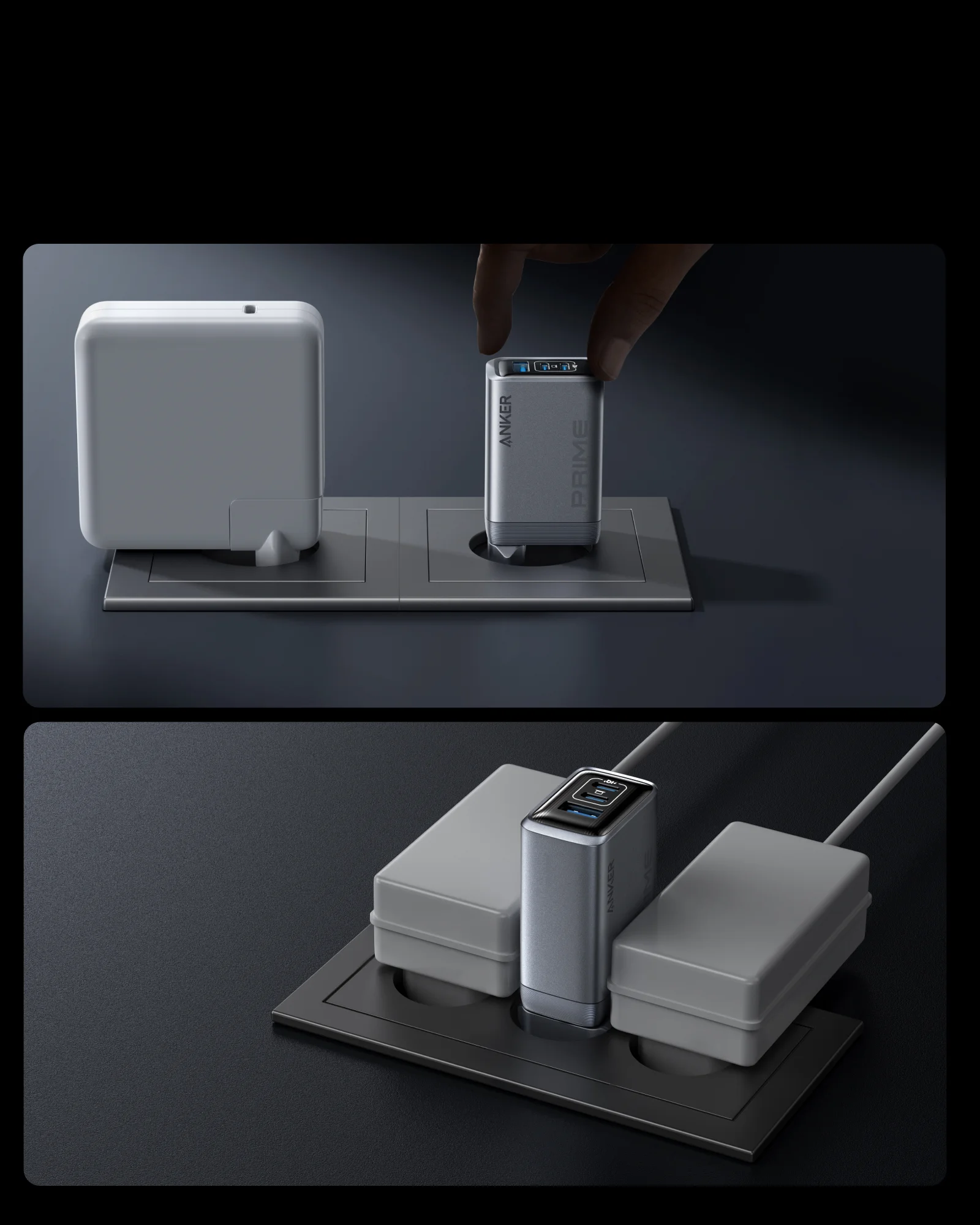 Anker Prime Charger 100W 3 Ports GaN 1 x USB A 2 x USB C Handys & Tablets