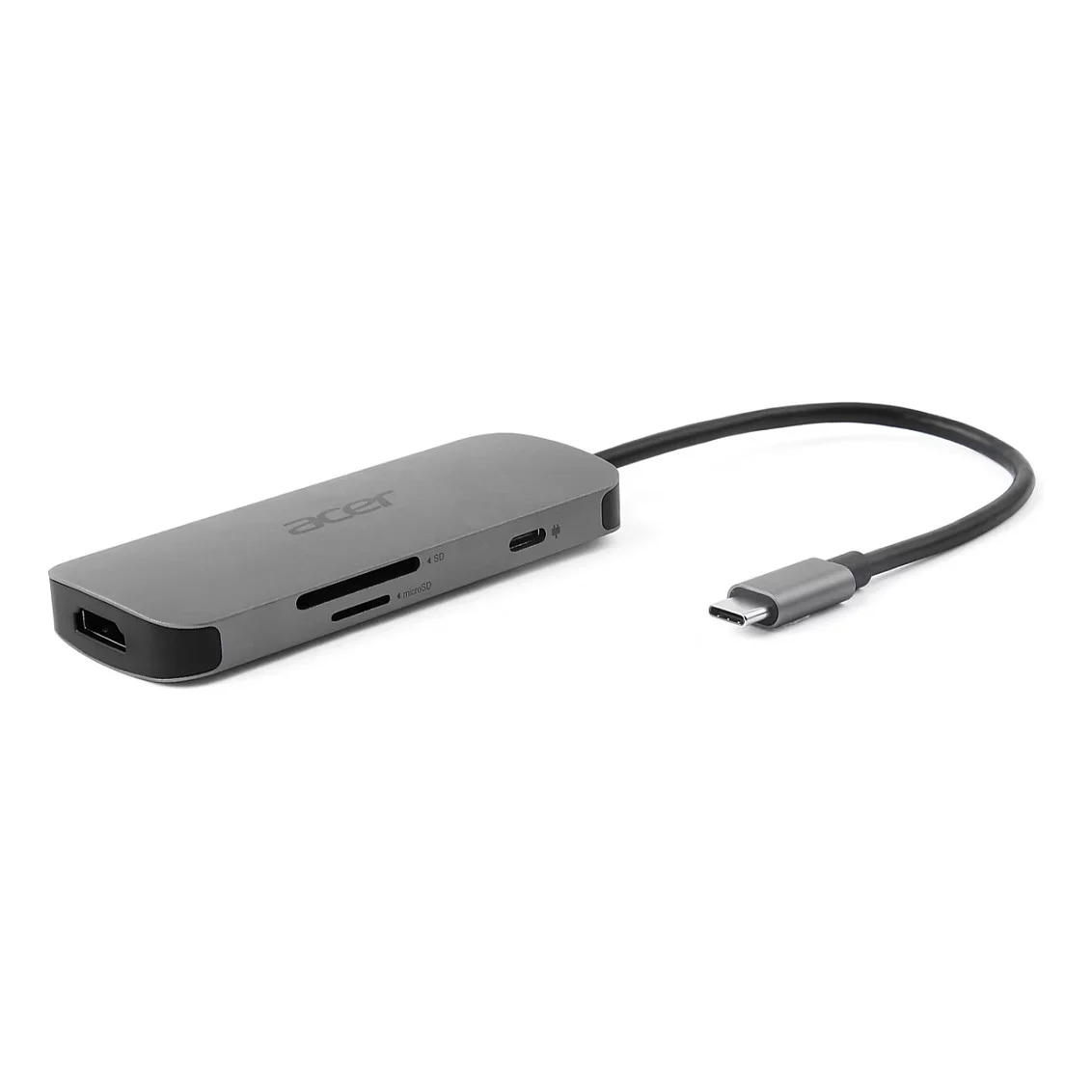 Acer 7in1 Type C Dongle Kabelgebunden USB 3 2 Gen 1  3 1 Gen 1  Type C Silber Notebook & Tablet Zubehoer