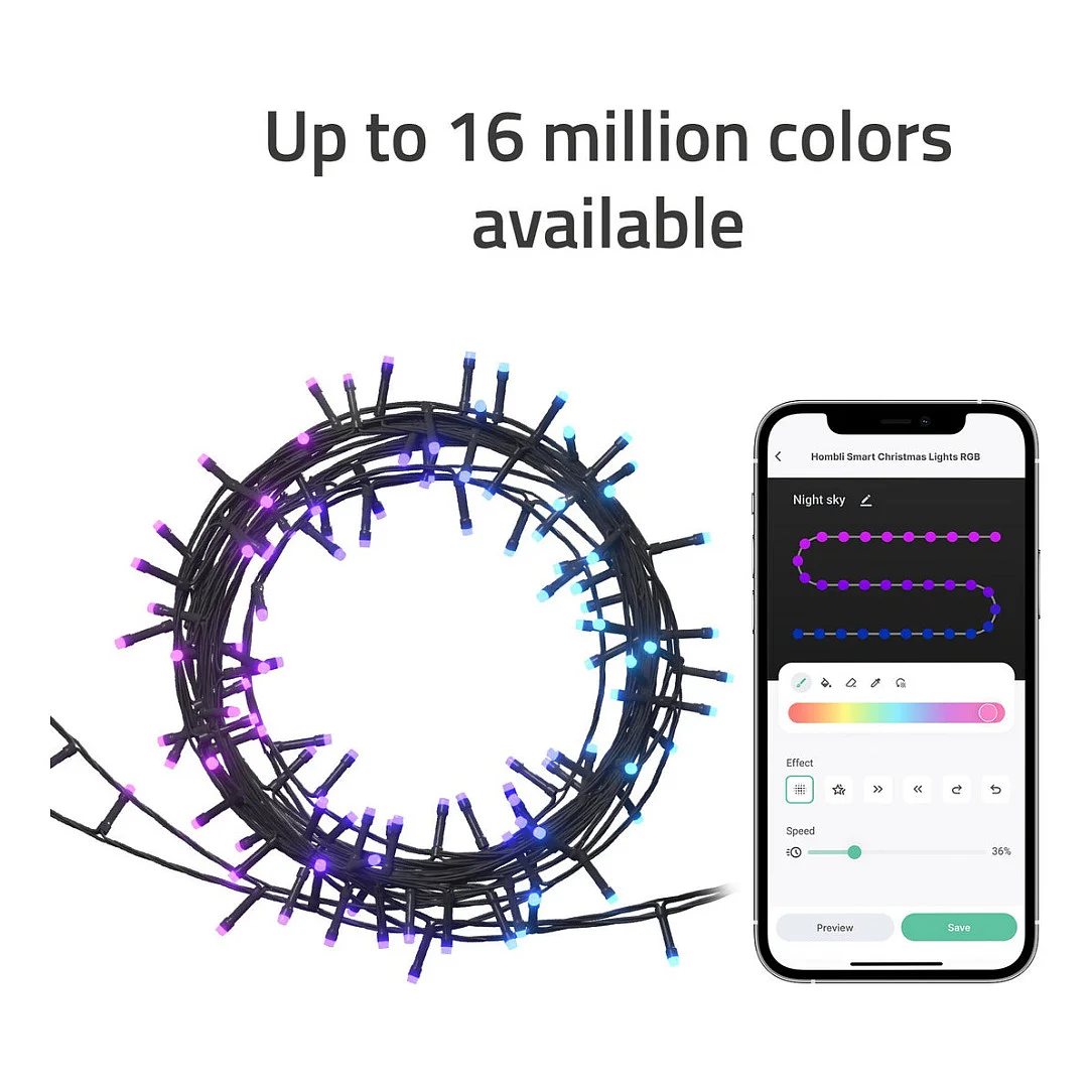 Hombli smartes Weihnachtslicht RGB Dekoleuchten