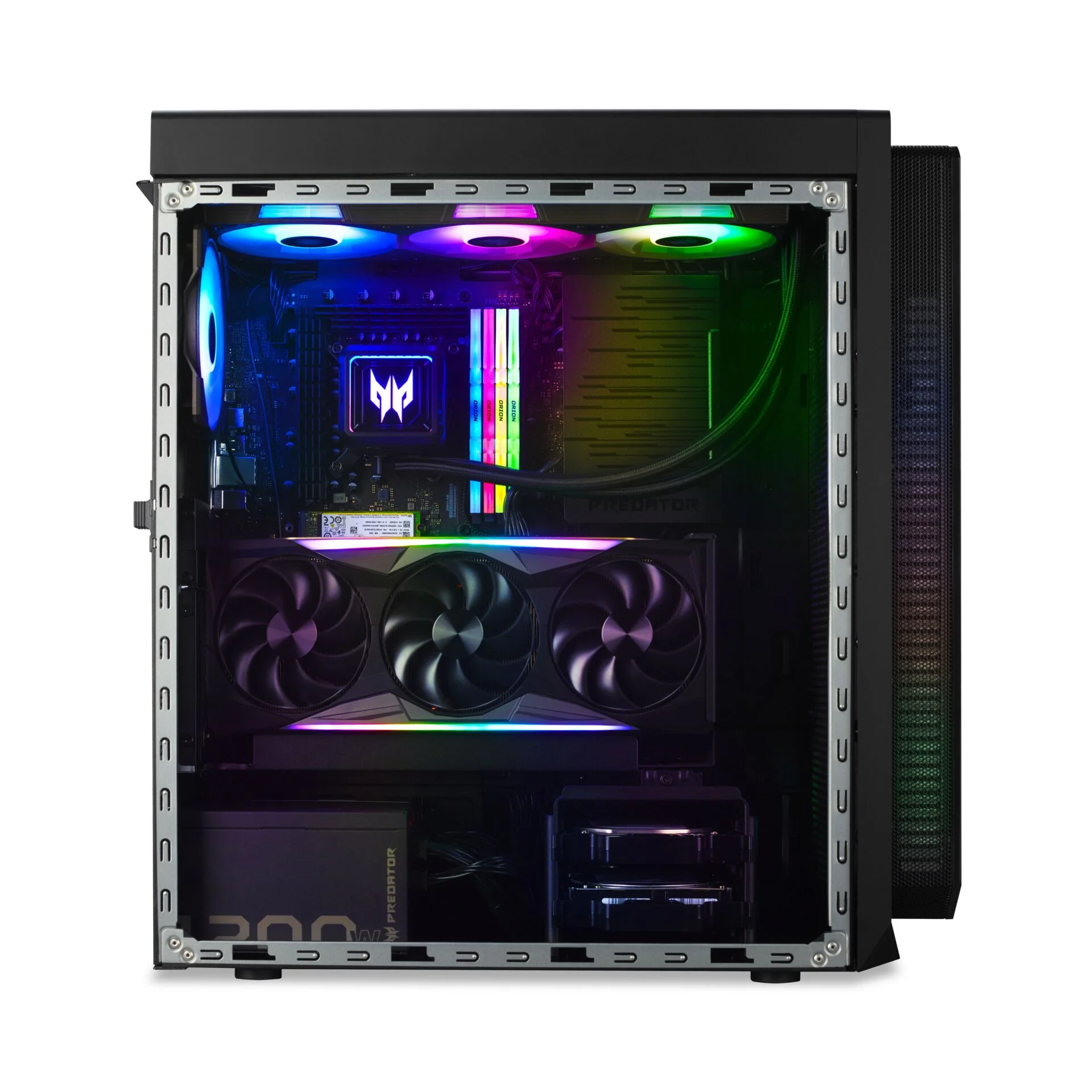 Acer Predator Orion 7000 PO7 660 Intel Core Ultra 7 265KF 32 GB DDR5 SDRAM 2 TB SSD NVIDIA GeForce RTX 5080 Windows 11 Home Desktop PC Schwarz Laptops & Notebooks