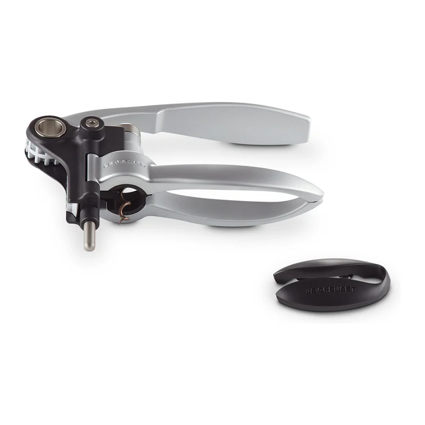 Le Creuset Flaschenoeffner Korkenzieher LM 250s  schwarz silber Kuechenkleingeraete