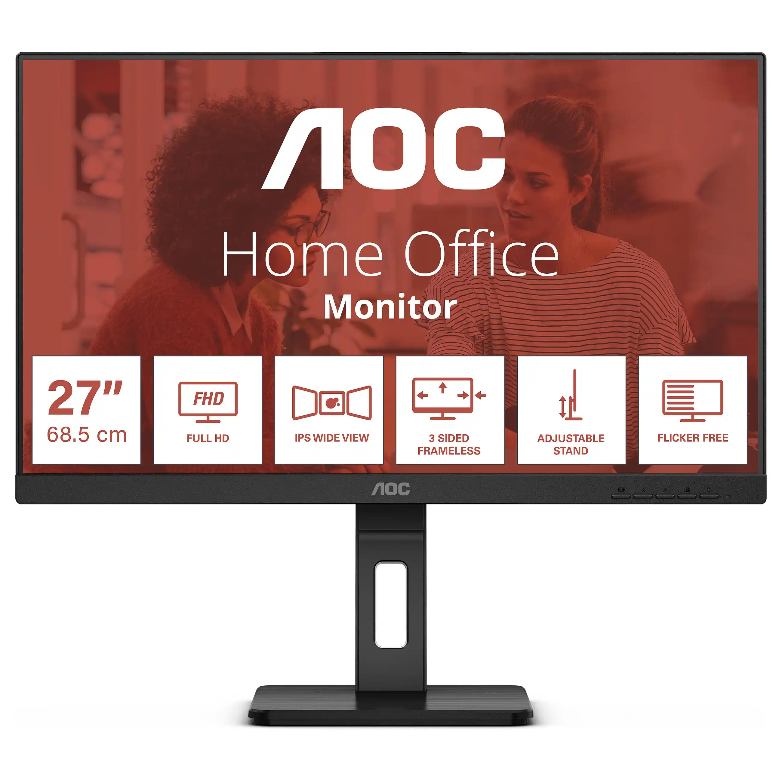 AOC E3 27E3QAF Computerbildschirm 68 6 cm  27   1920 x 1080 Pixel Full HD LED Schwarz Monitore