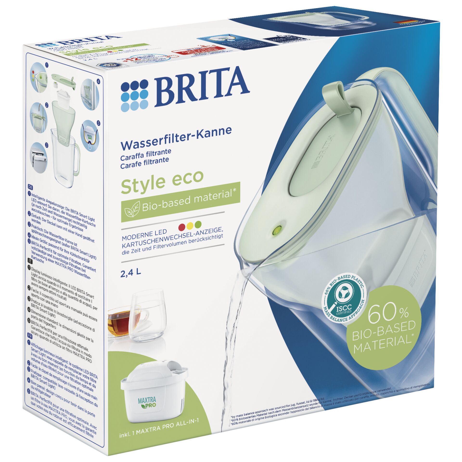 Brita tischwasserfilter style eco  gruen  inkl  1 filter Kuechenkleingeraete