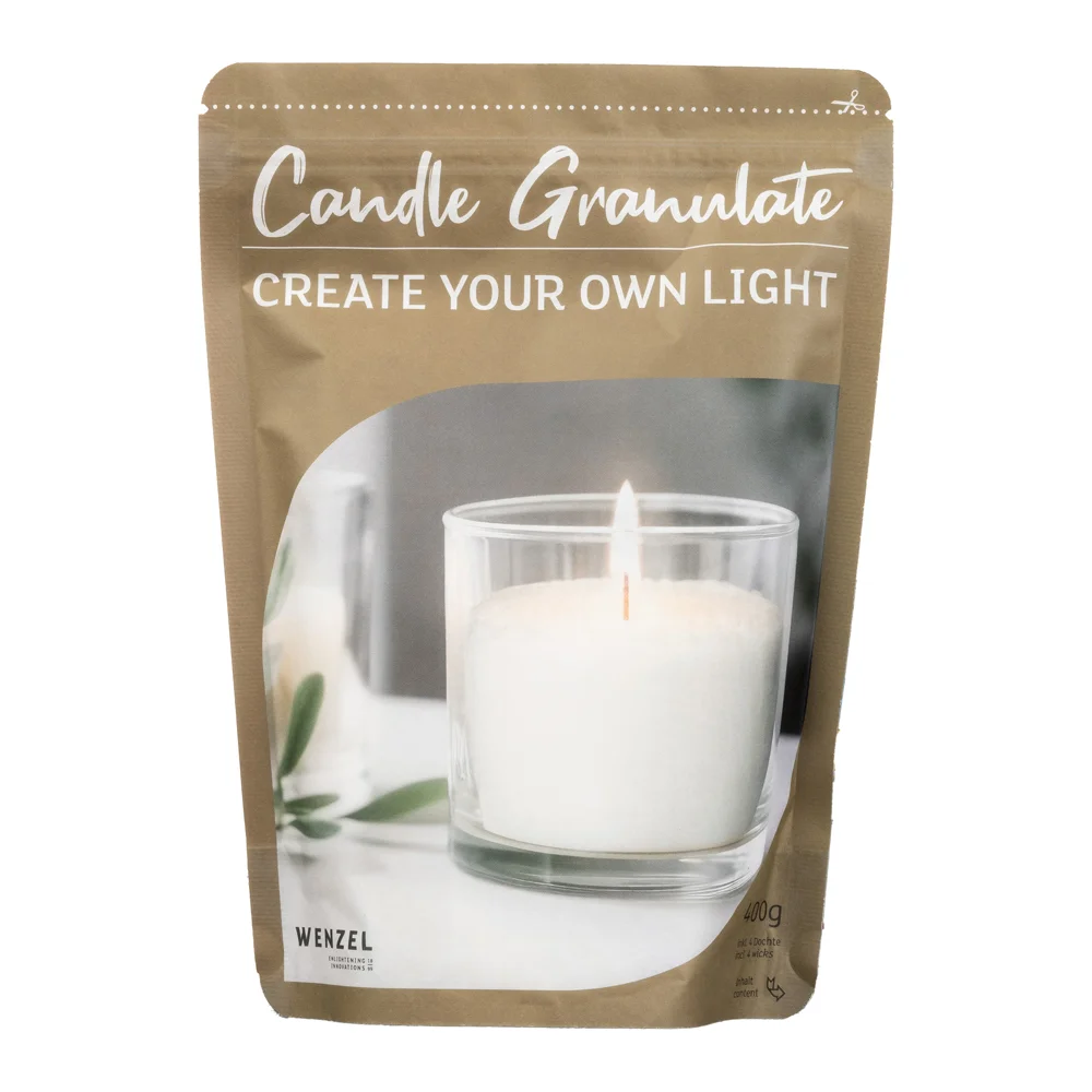 Wenzel WachsgranulatPack a 400 gr  ohne Duft Kerzen & Kerzenhalter