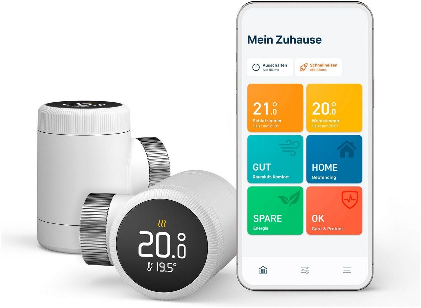 tado  Smartes Heizkoerper Thermostat X  2er Set  Heizkoerperthermostate Heizungssteuerung
