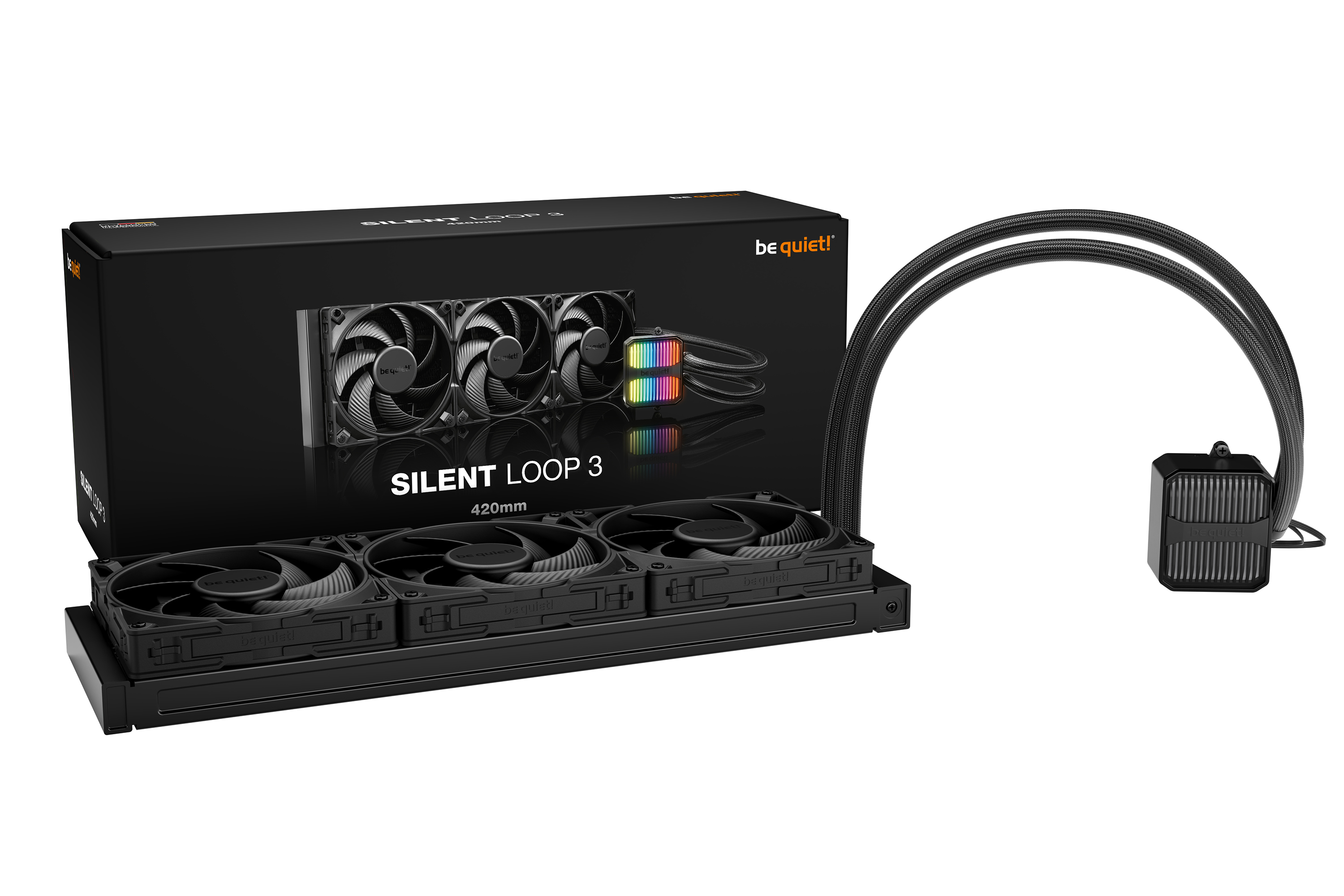 be quiet  Silent Loop 3 420 mm Prozessor All in One Fluessigkeitskuehler 14 cm Schwarz 1 Stueck e  PC-Komponenten