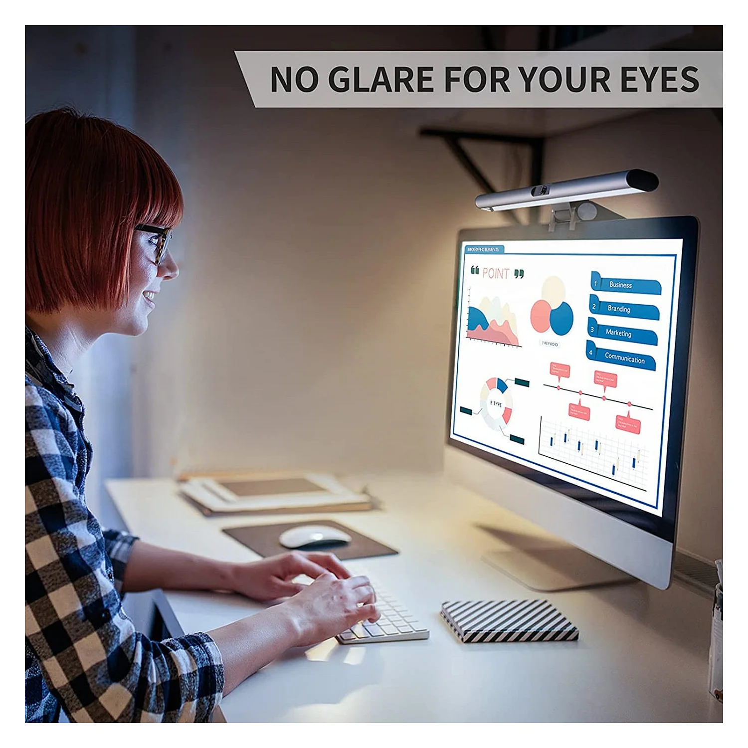4SMARTS 2in1 lightbar pro monitorlampe  fullhd webcam  silber Kamera & Foto