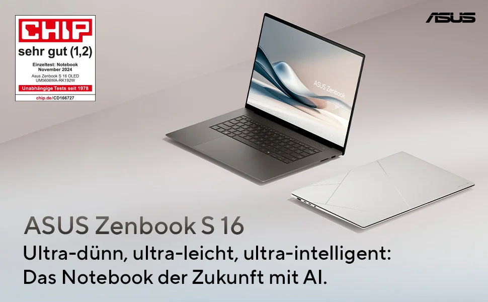 ASUS ZenBook S 16 AI R9 HX 370 32 1TB UM5606WA RK333W W11H Notebooks & Tablets