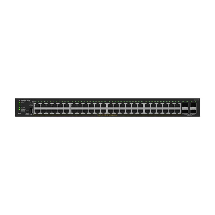 NETGEAR GS348TPv2 Managed L2 L3 Gigabit Ethernet  10 100 1000  Power over Ethernet  PoE  1U Schwarz Switches