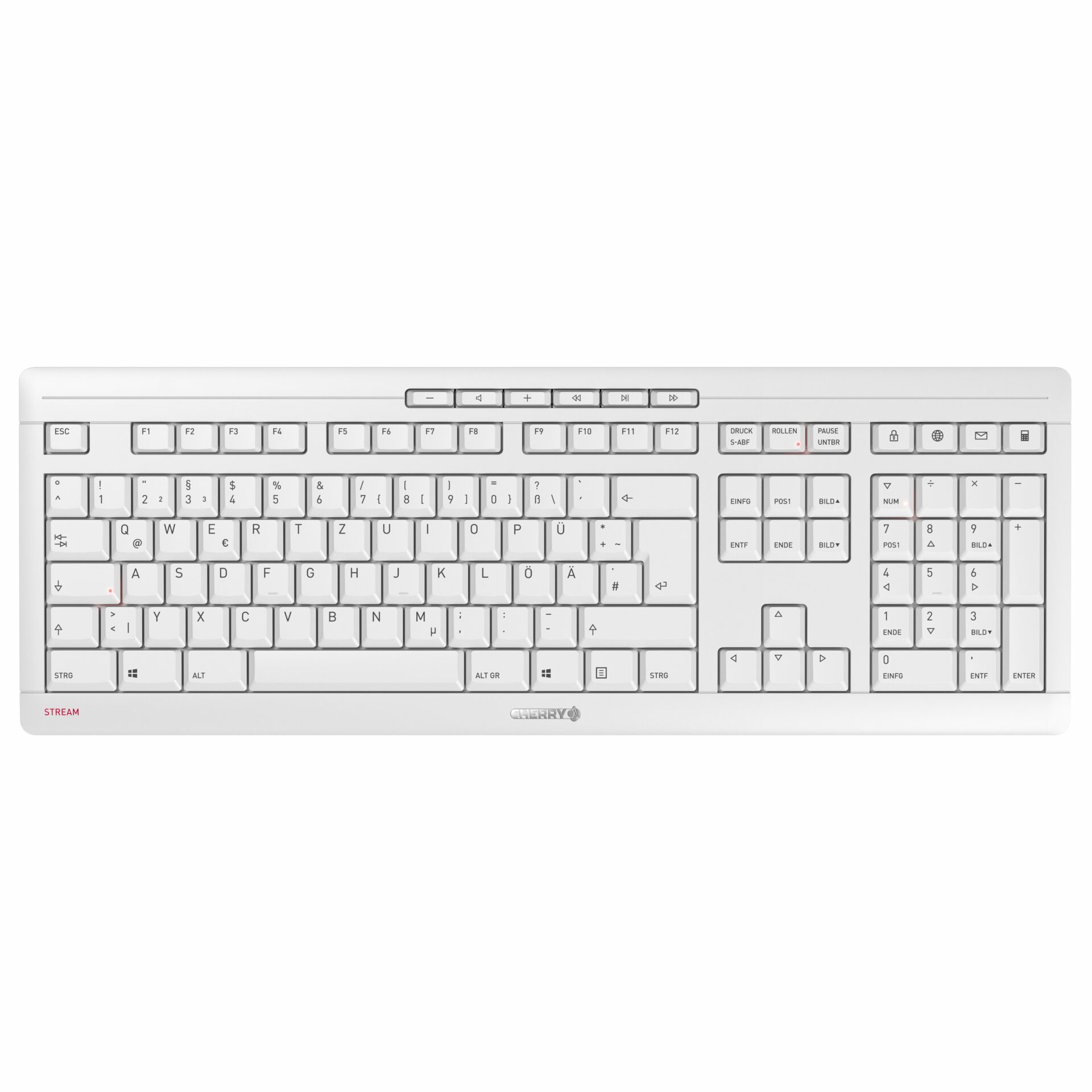 CHERRY Stream Desktop Recharge Tastatur Maus enthalten Universal RF Wireless QWERTZ Deutsch Grau Tastaturen & Maeuse