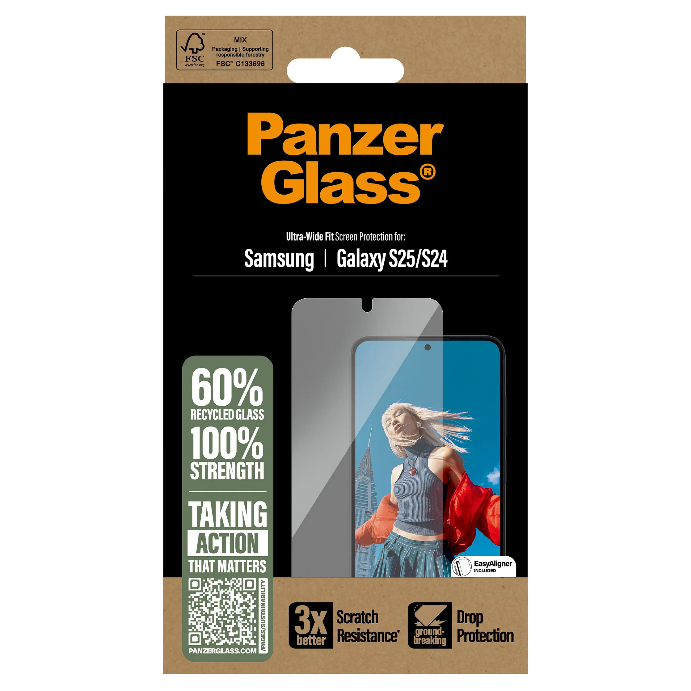 PanzerGlass   Displayschutz Samsung Galaxy S25    S24    Ultra Wide Fit Notebook & Tablet Zubehoer