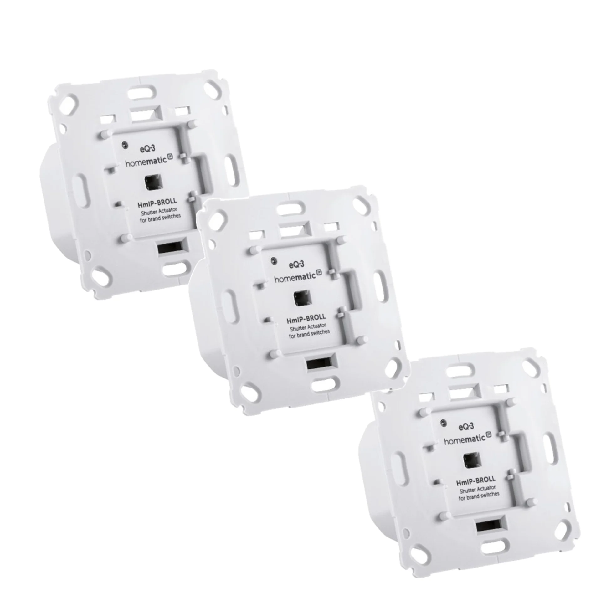eQ 3 Homematic IP Rollladenaktor fuer Markenschalter 3er Set Schalter & Wandtaster