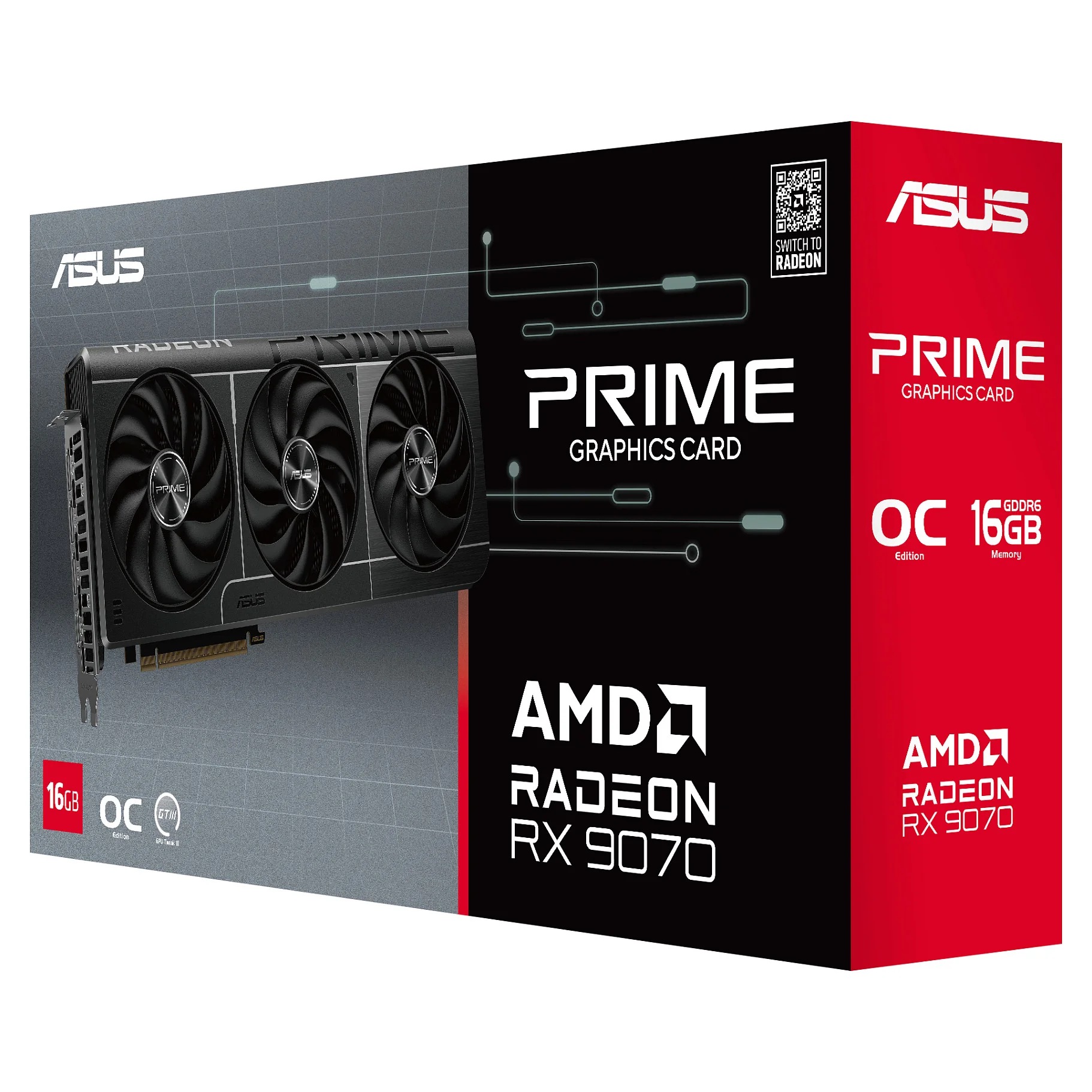 ASUS Prime  RX9070 O16G EVO AMD Radeon RX 9070 16 GB GDDR6 PC-Komponenten