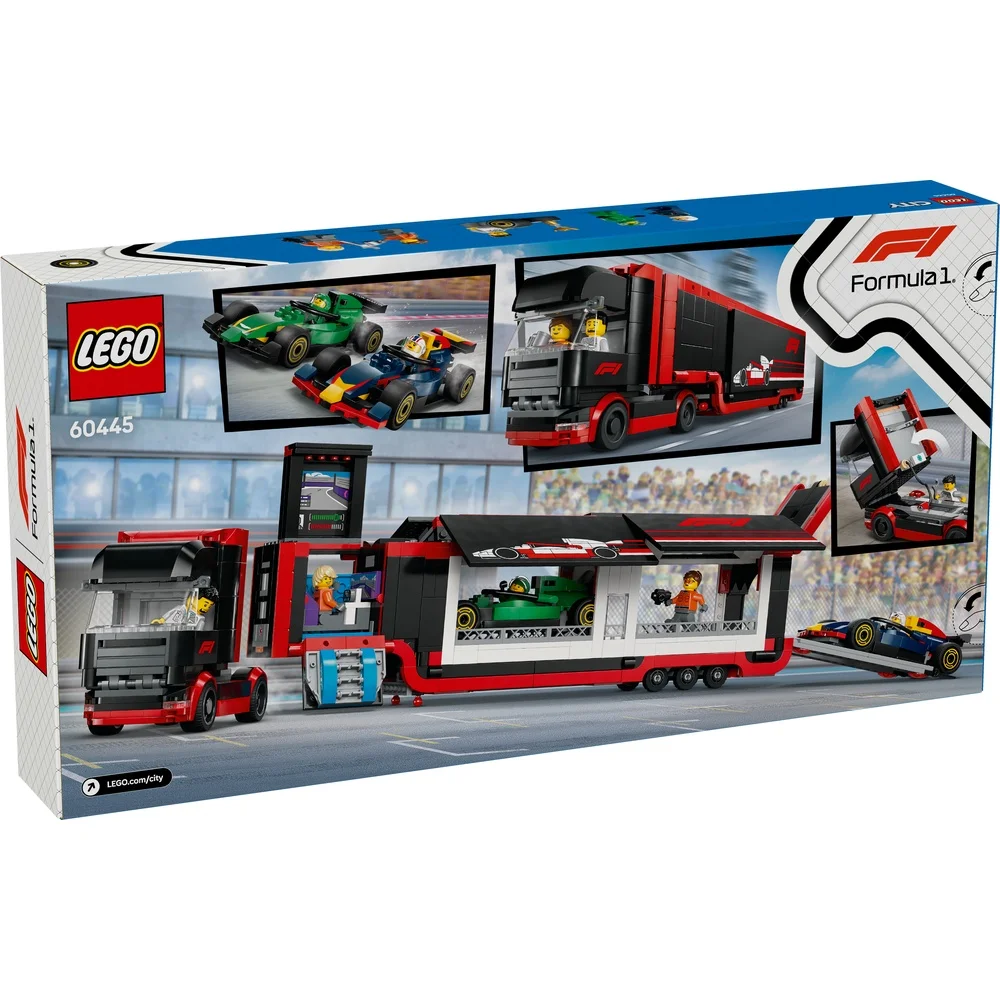 LEGO City   F1 Transporter mit RB20   AMR24 Rennautos Spielwaren