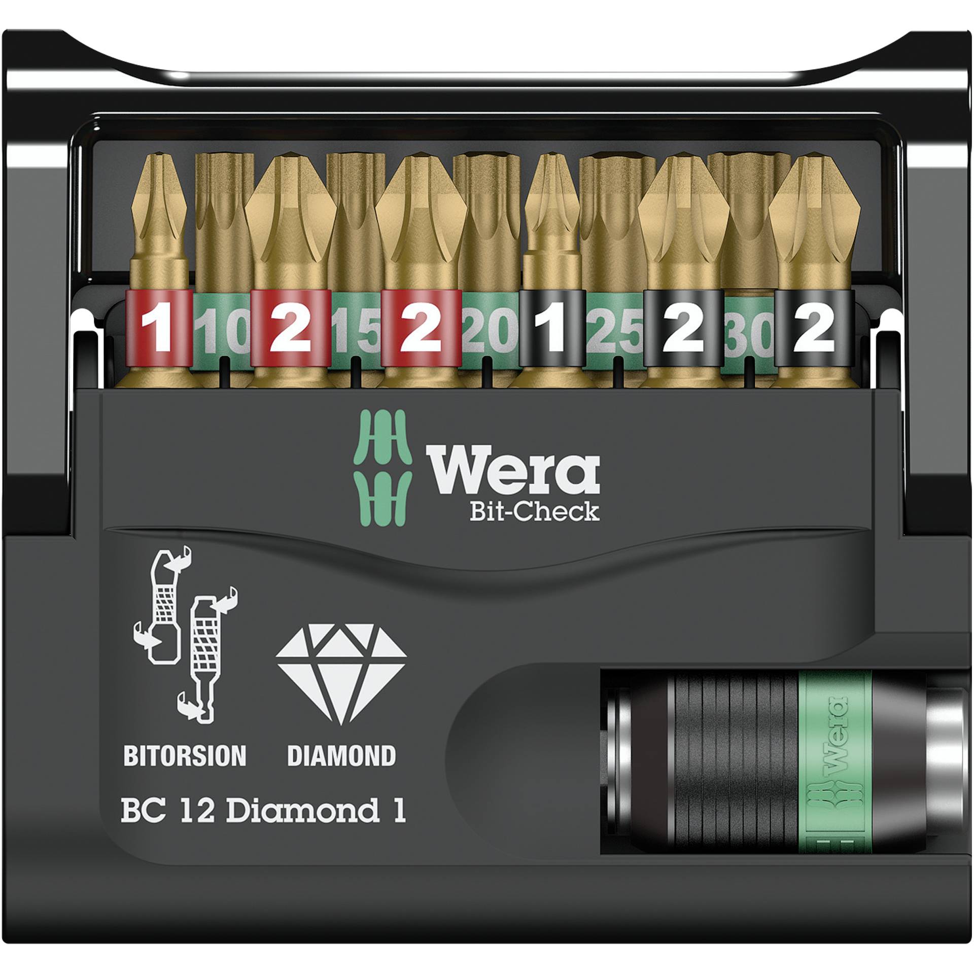 Wera Bit Check 12 Diamond 1 Bits Sortiment Bohrer- & Schrauberzubehoer