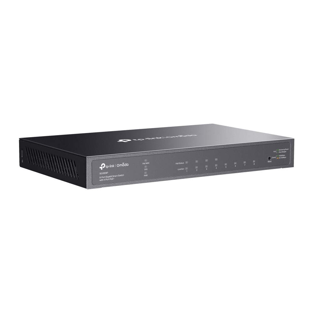 TP Link Omada TL SG2008P Managed L2 L2  Gigabit Ethernet  10 100 1000  Power over Ethernet  PoE  Schwarz Netzwerk