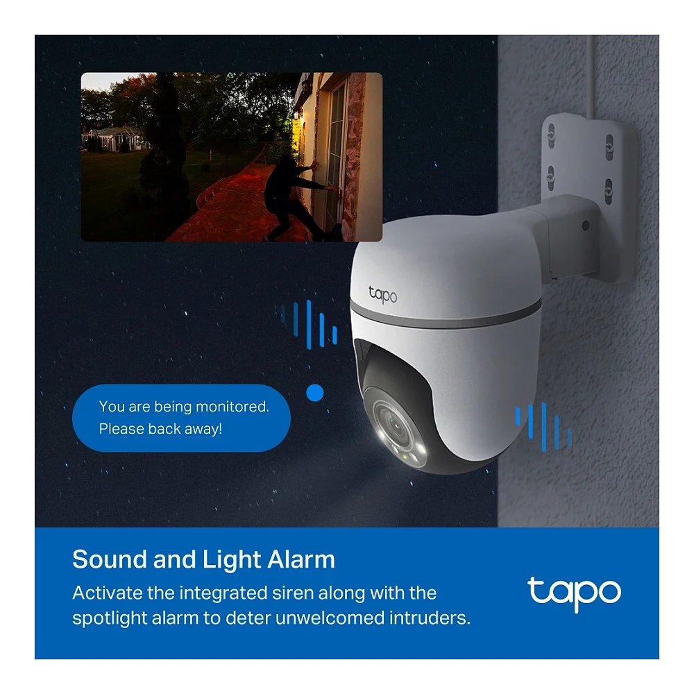 TP Link Tapo TC41 V2 Sphaerisch IP Sicherheitskamera Innen   Aussen 2304 x 1296 Pixel Decke Wand Stange Ueberwachungskameras