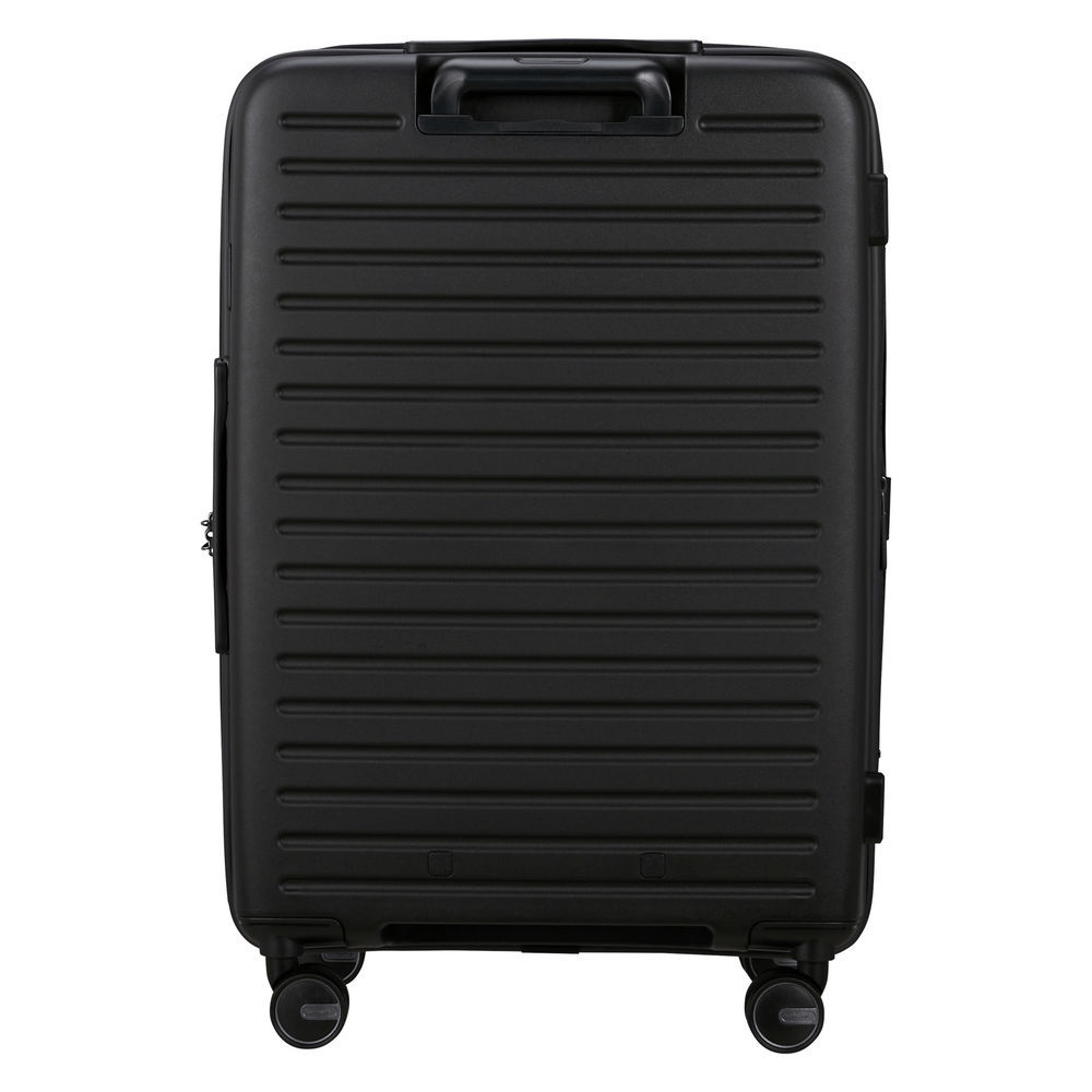 SAMSONITE 4 Rollen Trolley RESTACKD mit Packwuerfel M M  68 cm  black Taschen & Rucksaecke