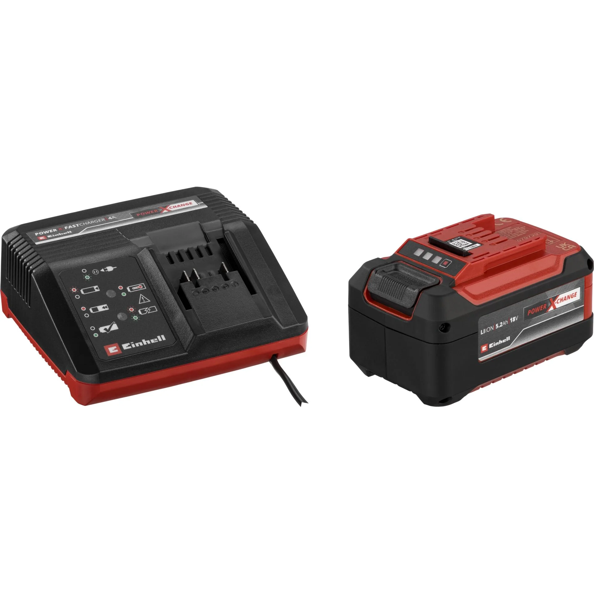 Einhell 18V 5 2Ah   4A Fast  charger PXC Starter Kit Werkzeug-Akkus