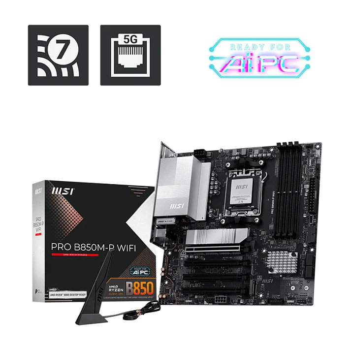 MSI PRO B850M P WIFI Motherboard AMD B850 Sockel AM5 micro ATX PC-Zubehoer