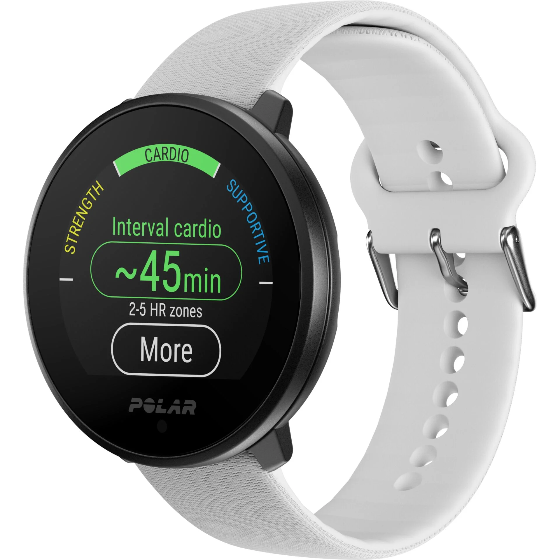 Polar Unite White S L Silikonarmband mit Dornschliesse Smartwatches & Fitnesstracker