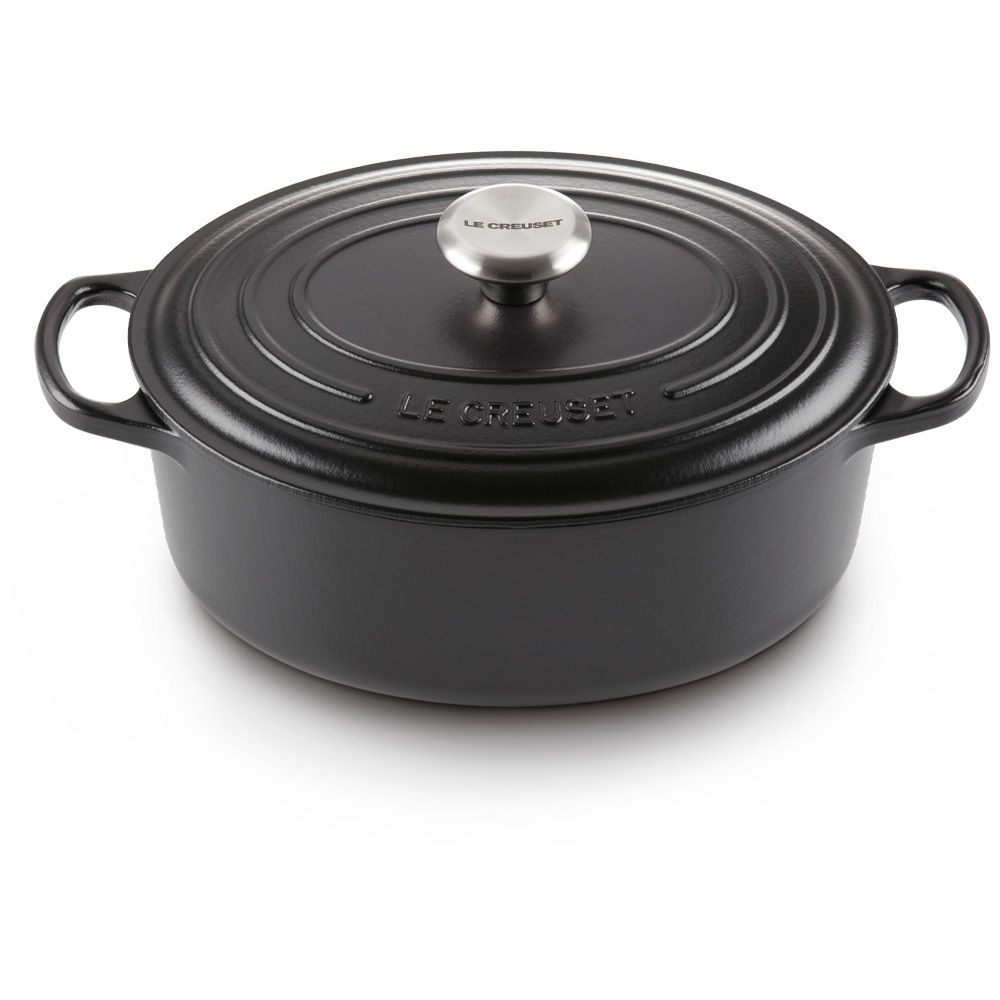 Le Creuset Braeter Signature  oval  27 cm  schwarz Pfannen & Toepfe