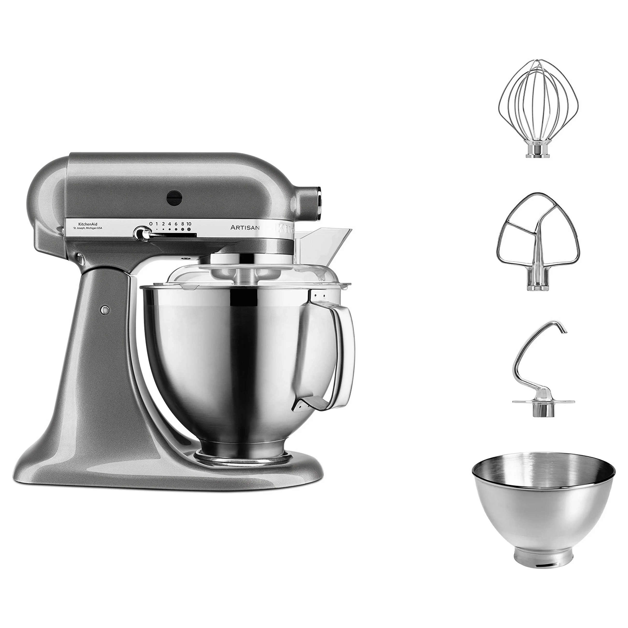 KitchenAid Artisan 5KSM185PSEMS Medallion silber Kuechenmaschinen
