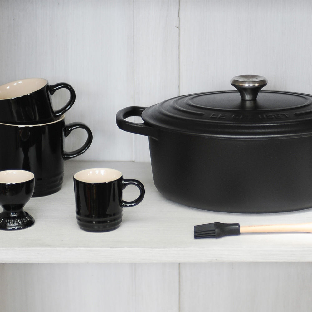 Le Creuset Braeter Signature  oval  29 cm  schwarz Pfannen & Toepfe