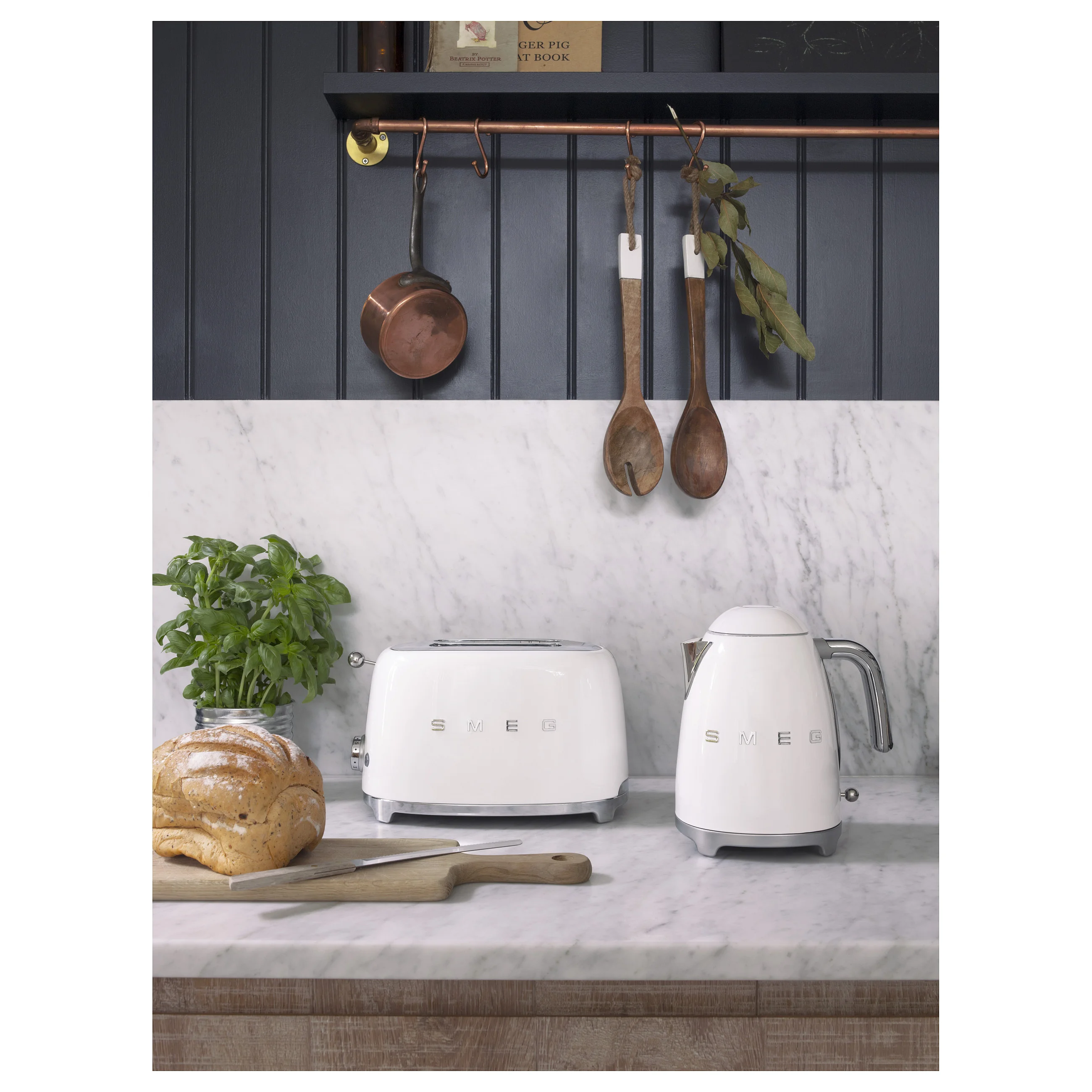 SMEG tsf01wheu 2 scheiben toaster weiss Kuechenkleingeraete