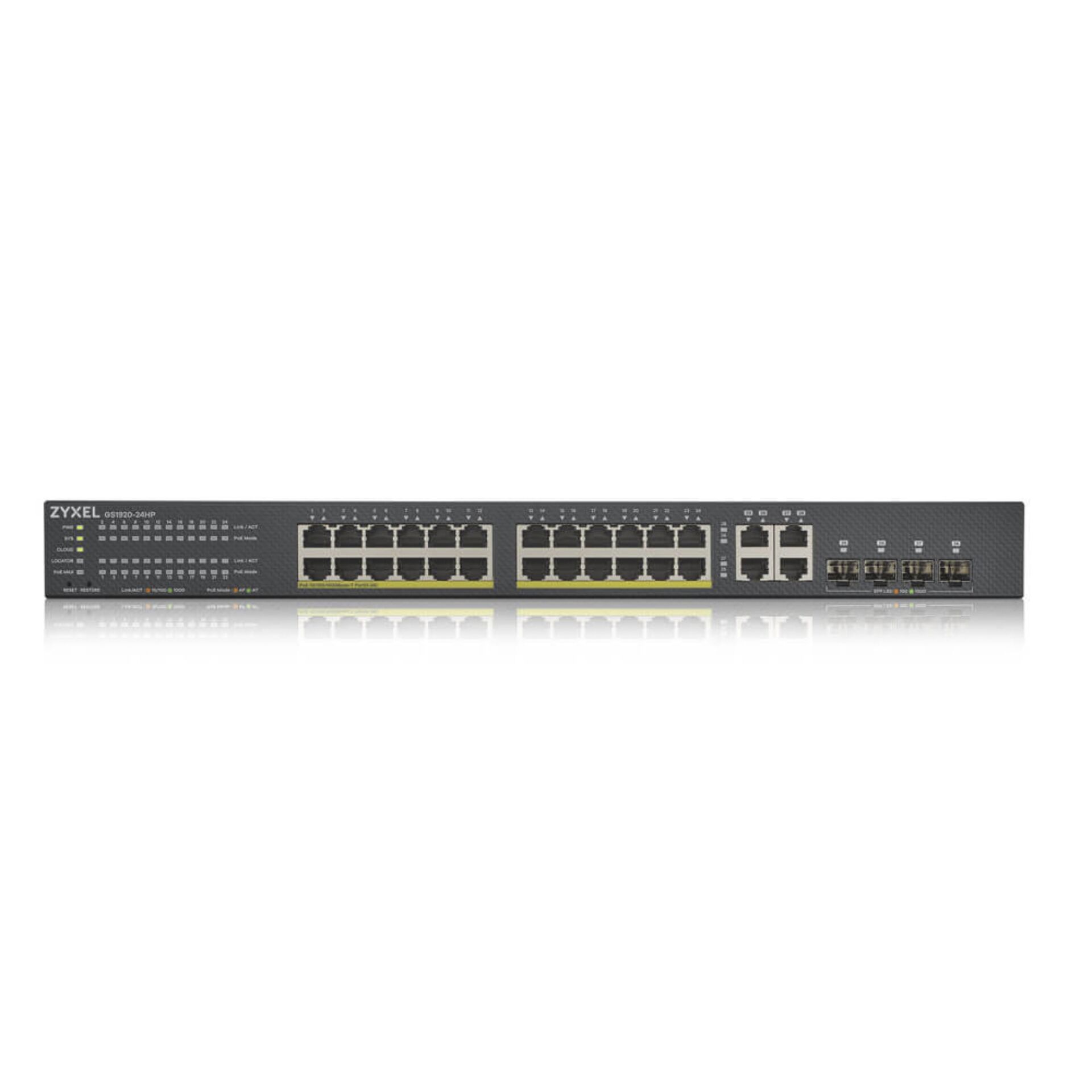 Zyxel GS1920 24HPV2 Managed Gigabit Ethernet  10 100 1000  Power over Ethernet  PoE  Schwarz Switches