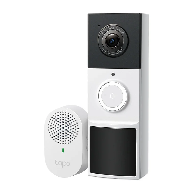 TP Link Tapo D210 Video Zugangssystem 3 MP Schwarz  Weiss Ueberwachungskameras