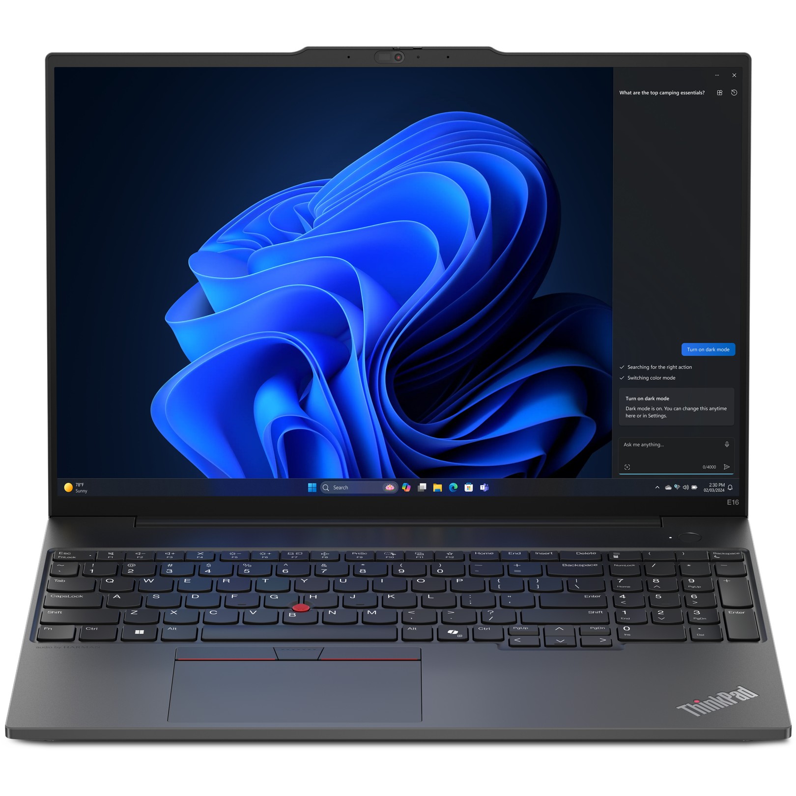 Lenovo ThinkPad E16 Gen 2  Intel  Intel Core Ultra 5 125U Laptop 40 6 cm  16   WUXGA 16 GB DDR5 SDRAM 512 GB SSD Wi Fi 6E  802 11ax  Windows 11 Pro Deutsch Schwarz Notebooks & E-Book Reader