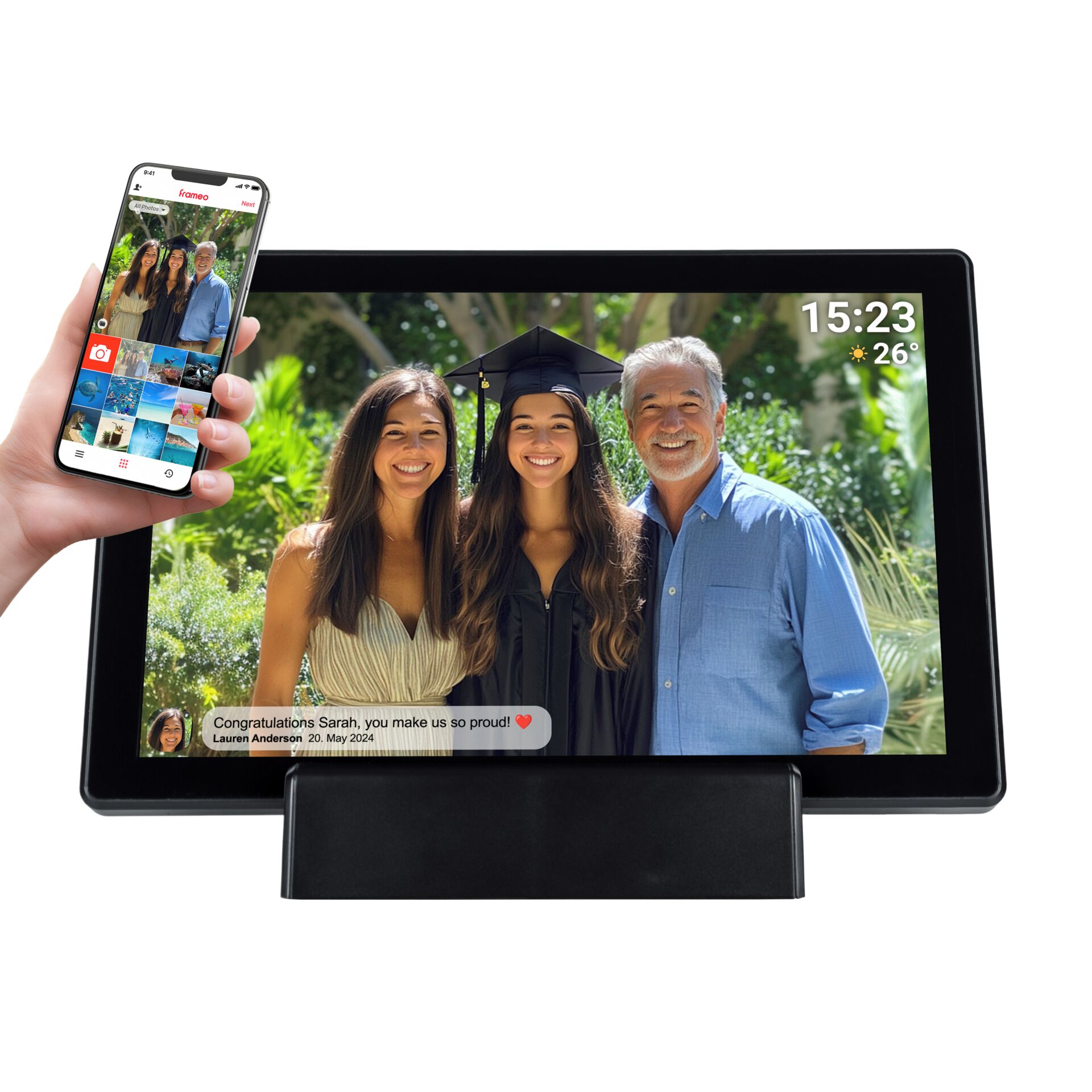 Denver Frameo PFF 1070 schwarz 25 4cm  10 1   16GB mobil Video & Audio