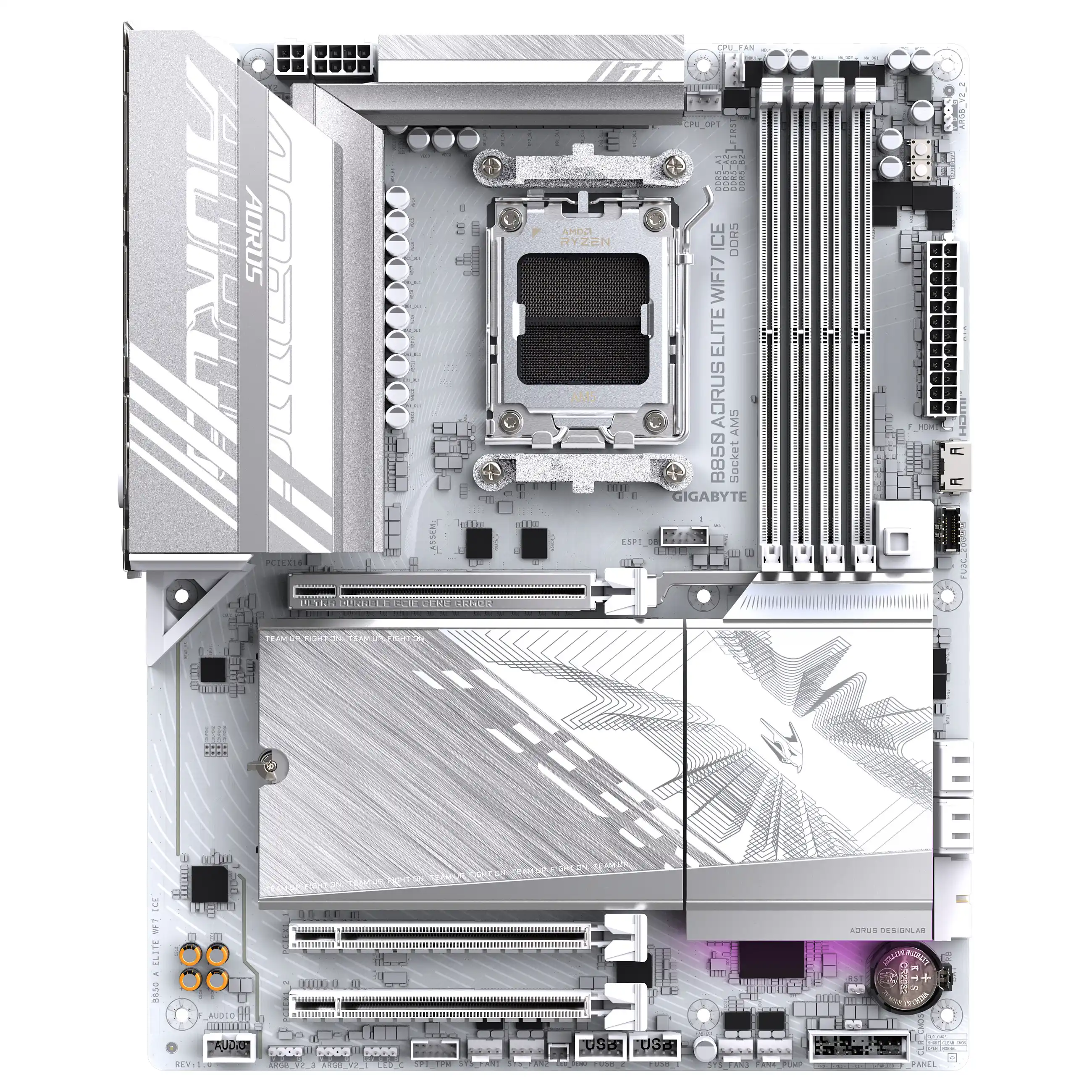 GIGABYTE B850 AORUS ELITE WIFI7 ICE Motherboard   AMD Ryzen 9000 Serie CPUs  14 2 2 Phasen digitales VRM  bis zu 8200MHz DDR5  OC   1xPCIe 5 0   2xPCIe 4 0 M 2  2 5 LAN  WIFI 7  USB 3 2 Gen 2x2 PC-Zubehoer