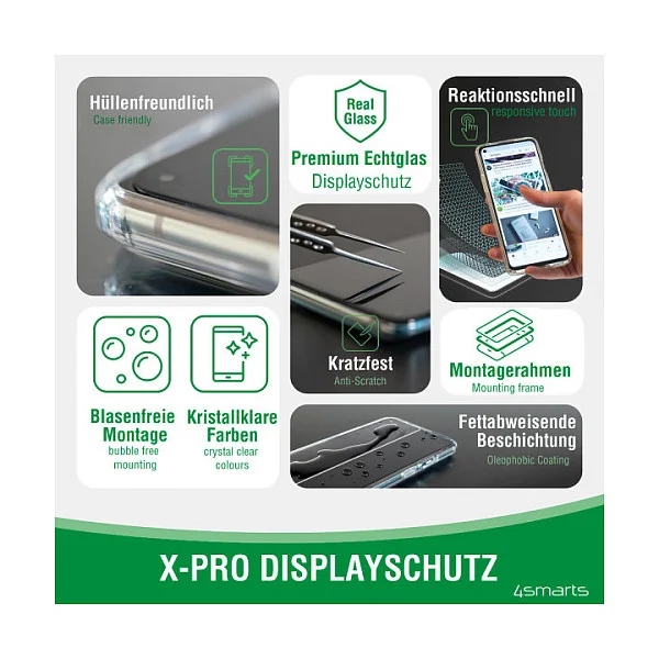 4SMARTS Second Glass X Pro Clear fr iPhone 16e  14  13 13 Pro Notebook & Tablet Zubehoer