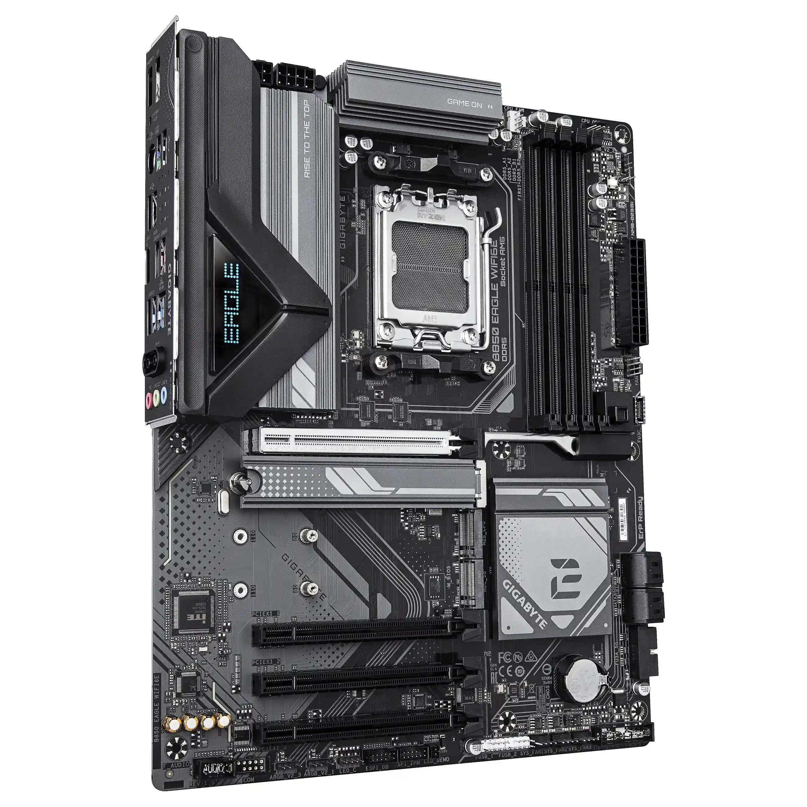 GIGABYTE B850 EAGLE WIFI6E Motherboard   AMD Ryzen 9000 Serie CPUs  8 2 2 Phasen digitales VRM  bis zu 8200MHz DDR5  OC   1xPCIe 5 0   2xPCIe 4 0 M 2  GbE LAN  WIFI 6E  USB 3 2 Gen 2 PC-Zubehoer