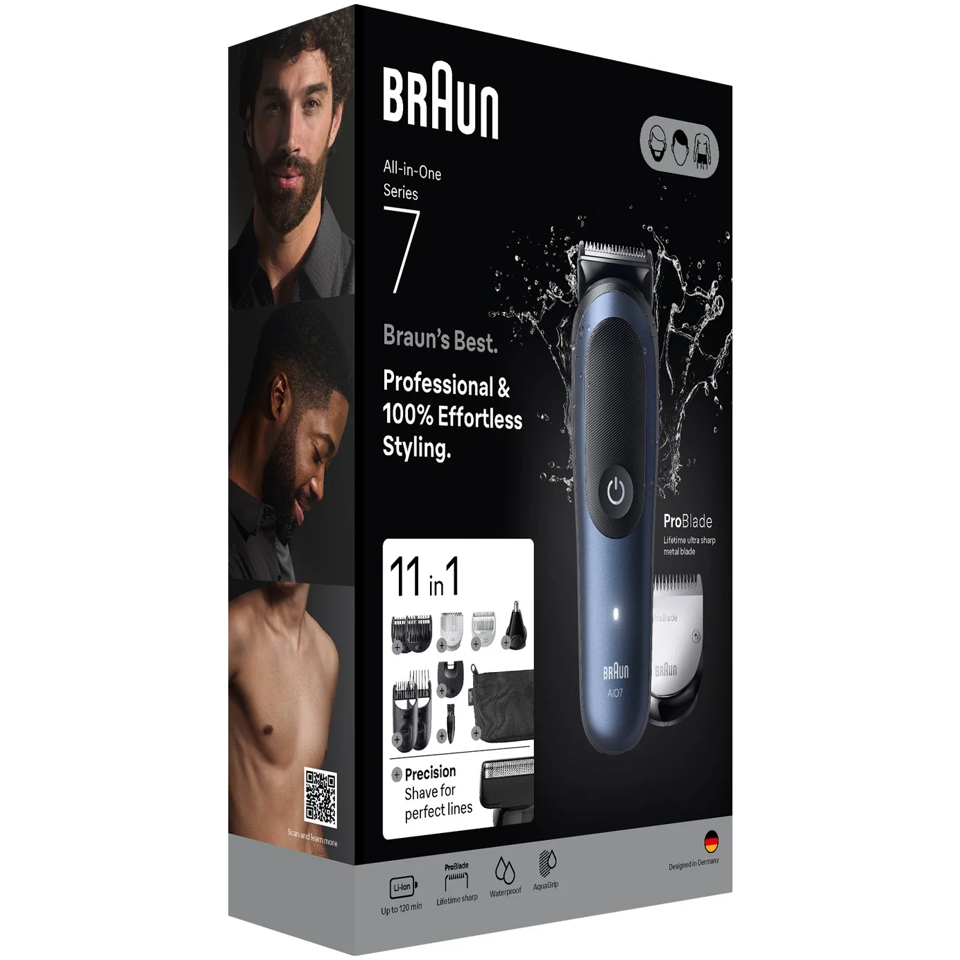 Braun Series 7 All In One Style Kit AIO7540 245036 Akku deep blue metallic 11 Au Koerperpflege
