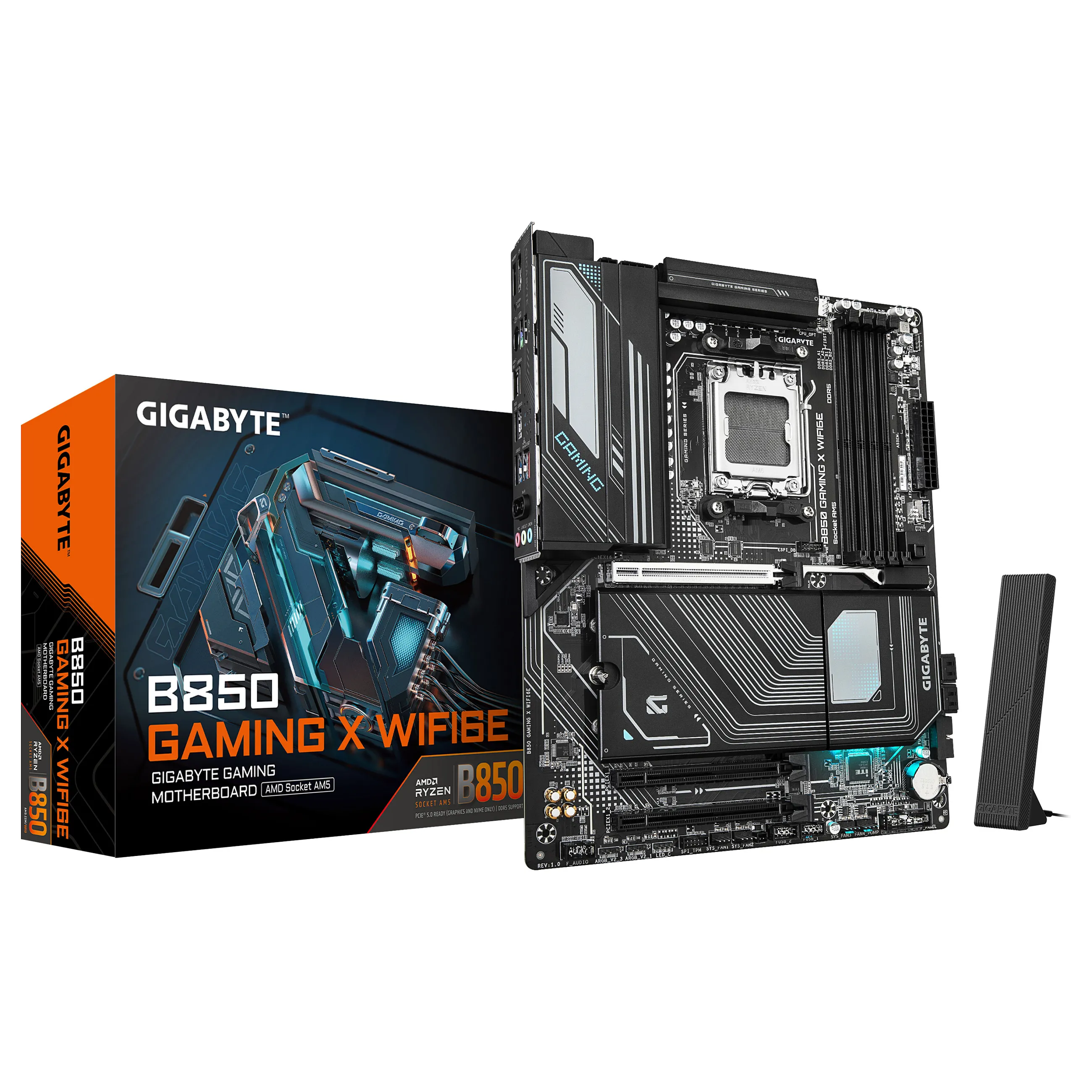 GIGABYTE B850 GAMING X WIFI6E Motherboard   AMD Ryzen 9000 Serie CPUs  12 2 2 Phasen digitales VRM  bis zu 8200MHz DDR5  OC   1xPCIe 5 0   2xPCIe 4 0 M 2  2 5G LAN  WIFI 6E  USB 3 2 Gen 2x2 PC-Komponenten