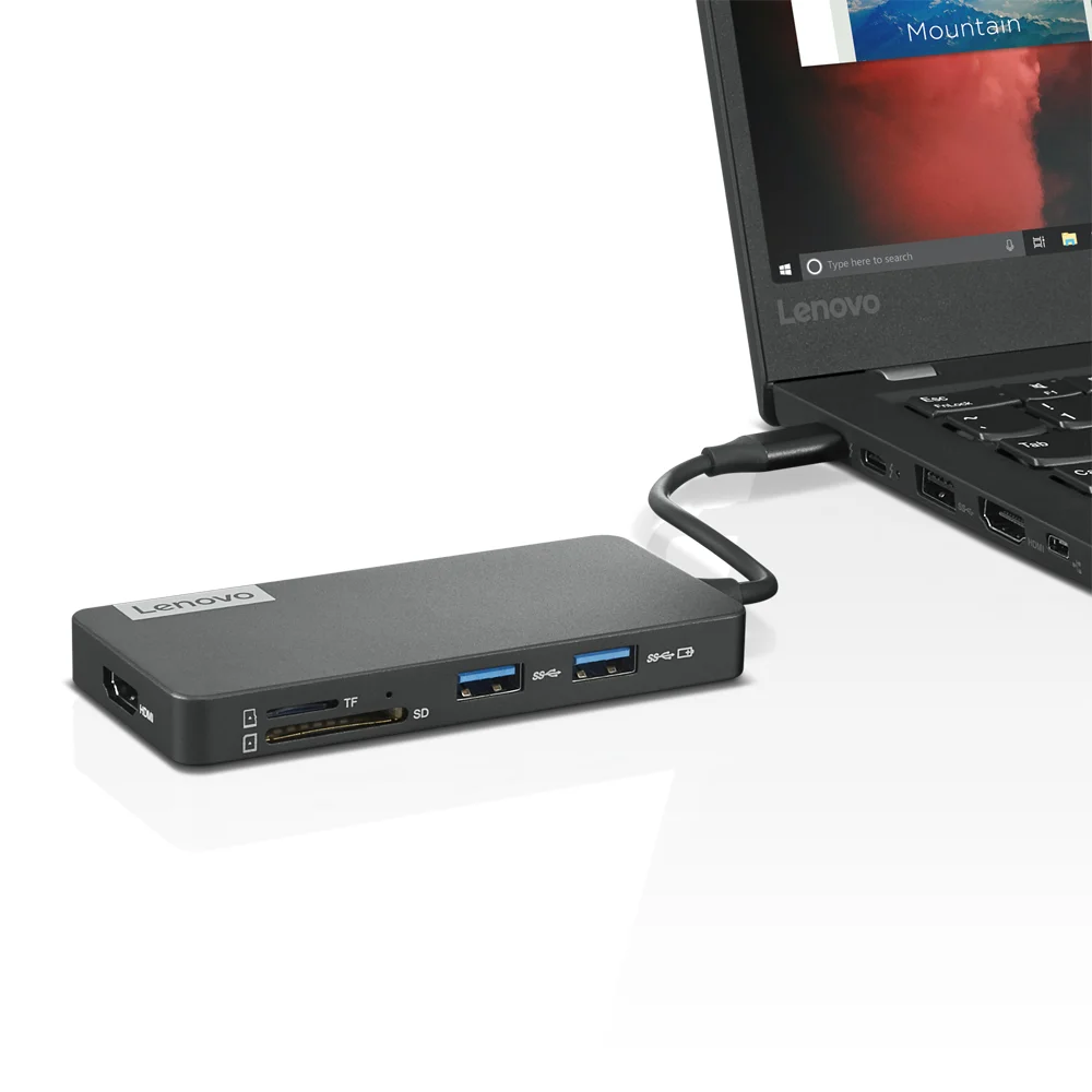 Lenovo GX90T77924 laptop dockingstation   portreplikator Kabelgebunden USB 3 2 Gen 1  3 1 Gen 1  Type C Grau Akkus Powerbanks & Kabel