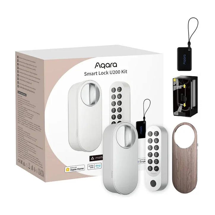 Aqara Smart Lock U200  White  smartes Tuerschloss mit verschiedenen Entriegelungsmethoden Tuerklingeln & Tuerschloesser