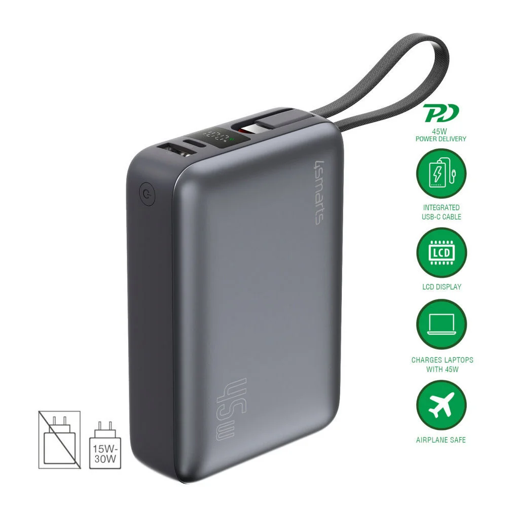 4SMARTS Powerbank Enterprise Compact 20000mAh 45W  spacegrau Akkus Powerbanks & Kabel