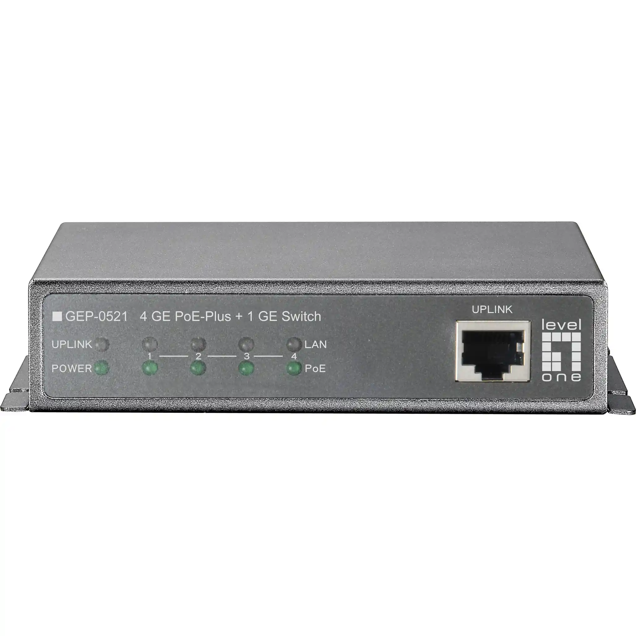 LevelOne GEP 0521 Netzwerk Switch Unmanaged Gigabit Ethernet  10 100 1000  Power over Ethernet  PoE  Grau Switches