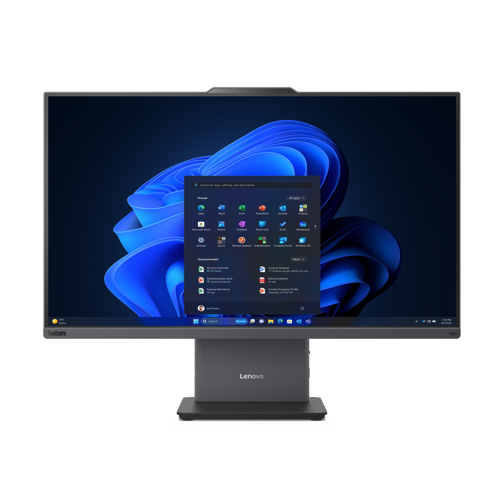 Lenovo ThinkCentre neo 50a 27 Gen 5 Intel  Core  i7 i7 13620H 68 6 cm  27   1920 x 1080 Pixel All in One PC 16 GB DDR5 SDRAM 512 GB SSD Windows 11 Pro Wi Fi 6  802 11ax  Grau PC-Zubehoer