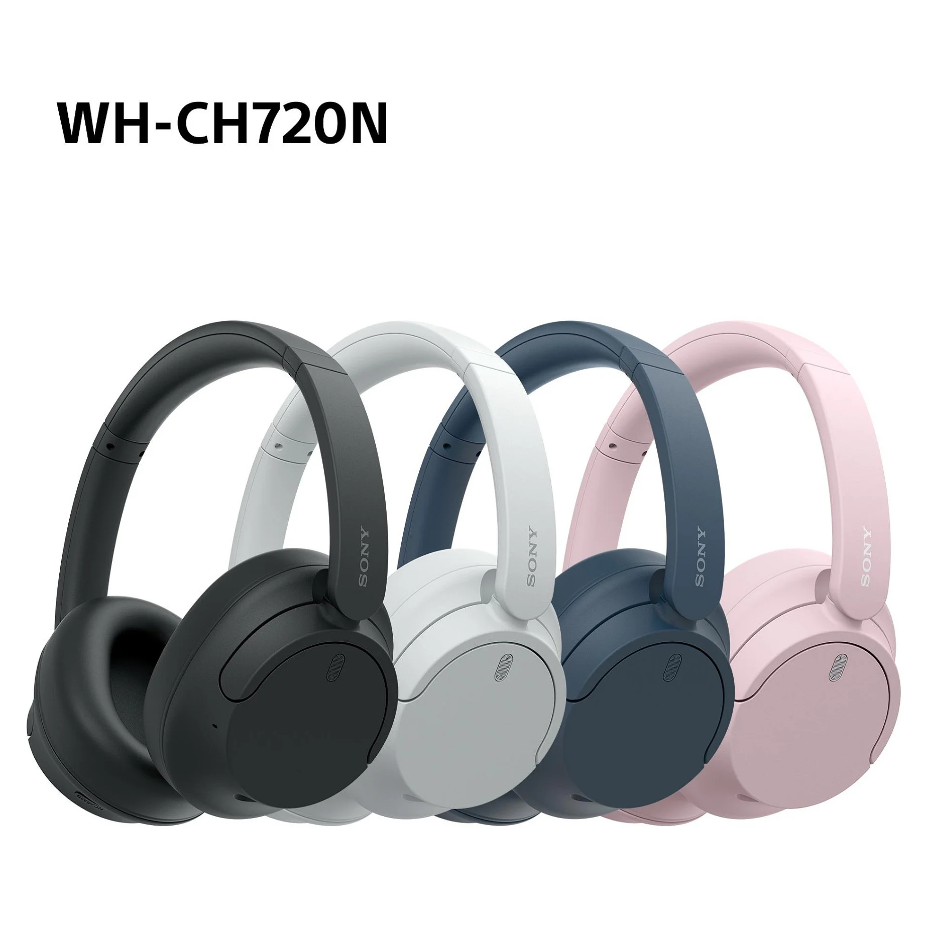 Sony WHCH720NP CE7 Kopfhoerer   Headset Verkabelt   Kabellos Kopfband Anrufe Musik USB Typ C Bluetooth Blau Over-Ear