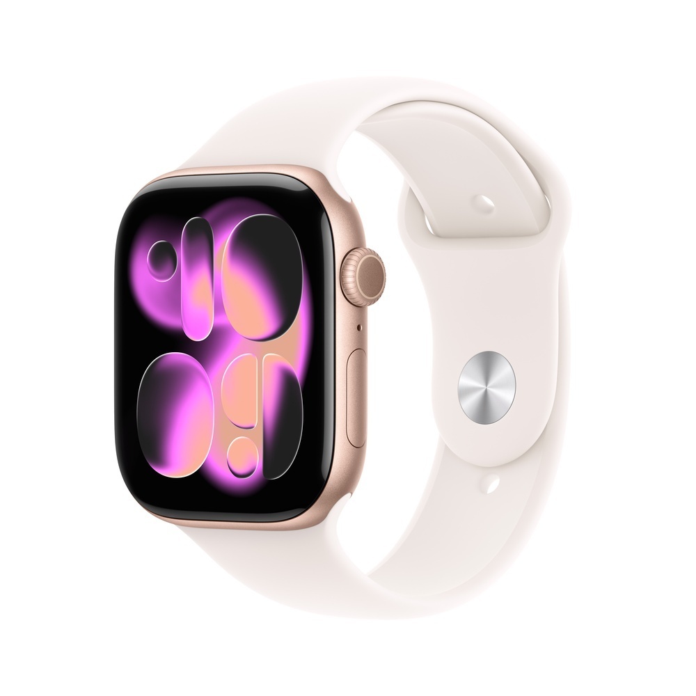 Apple Watch S11 Aluminium 46mm Rosegold  Sportarmband blassrosa  M L Smartwatches & Fitnesstracker
