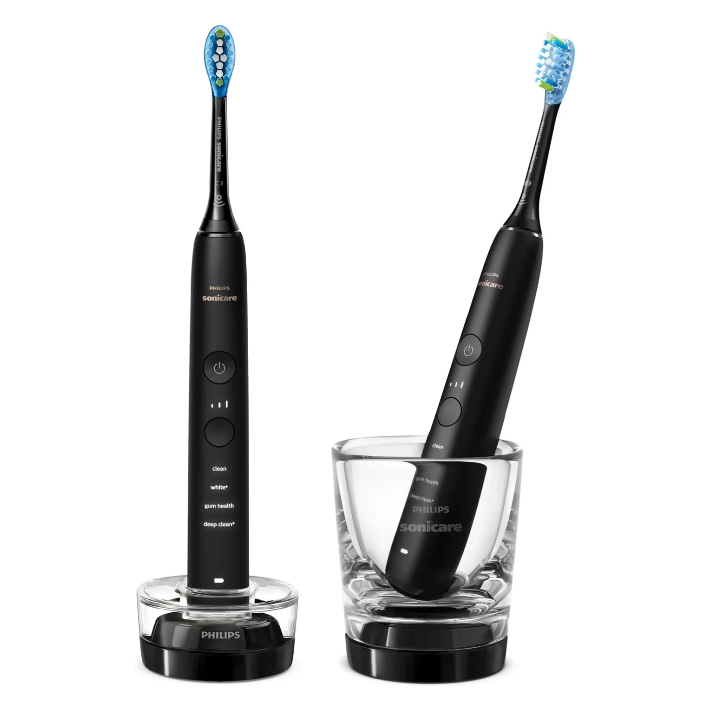 Philips Sonicare DiamondClean 9000 series DiamondClean 9000 HX9914 54 2x Elektrische Schallzahnbuersten   Schwarz Küchenkleingeräte