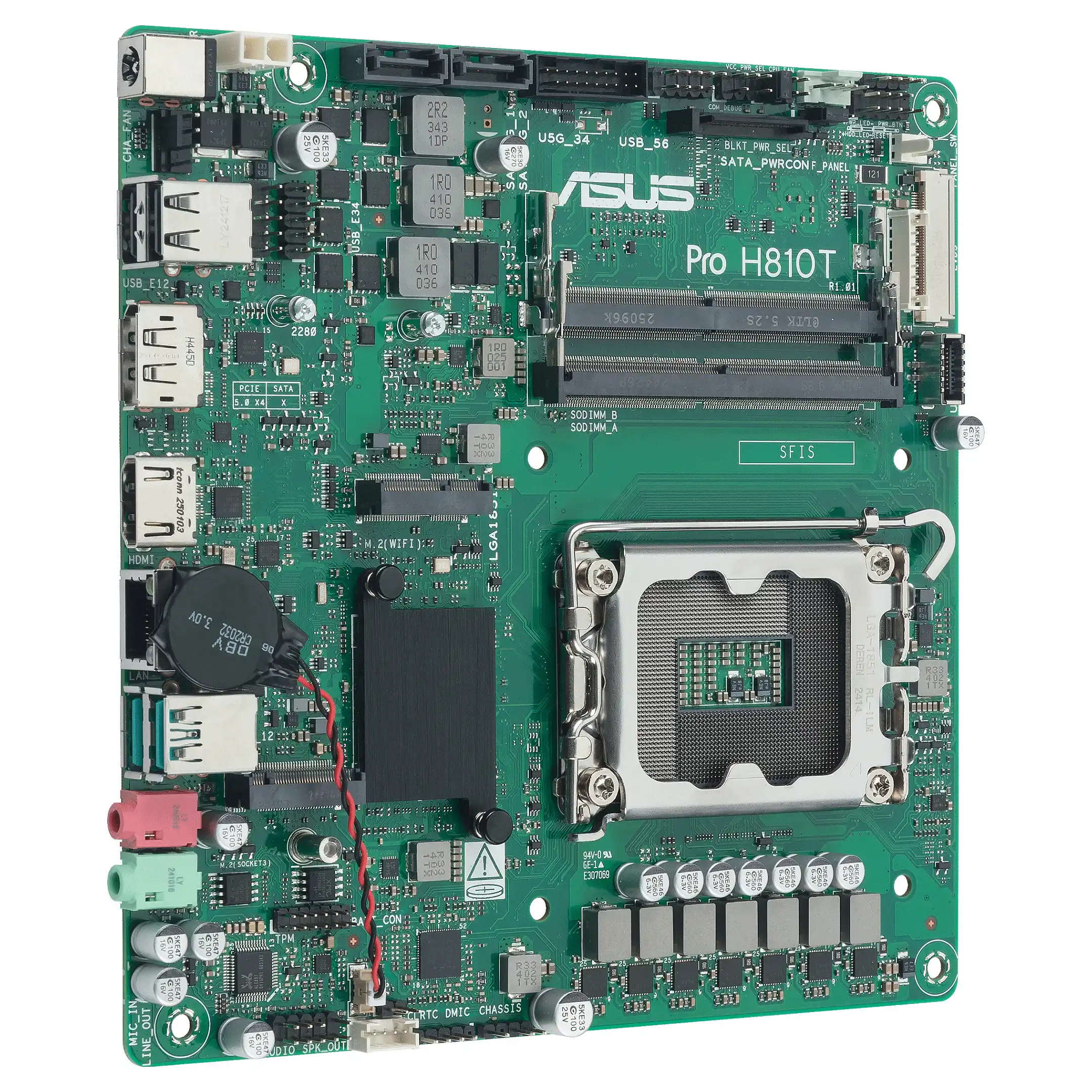 ASUS Pro H810T CSM Intel H810 LGA 1851  Socket V1  Thin Mini ITX PC-Komponenten