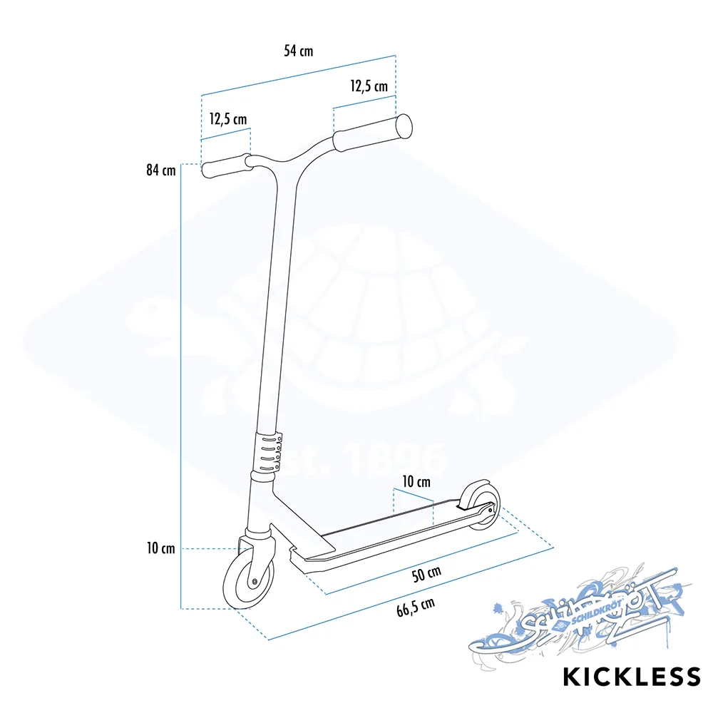 Schildkroet Stunt Scooter Kickless Sunset Roller & Skateboards