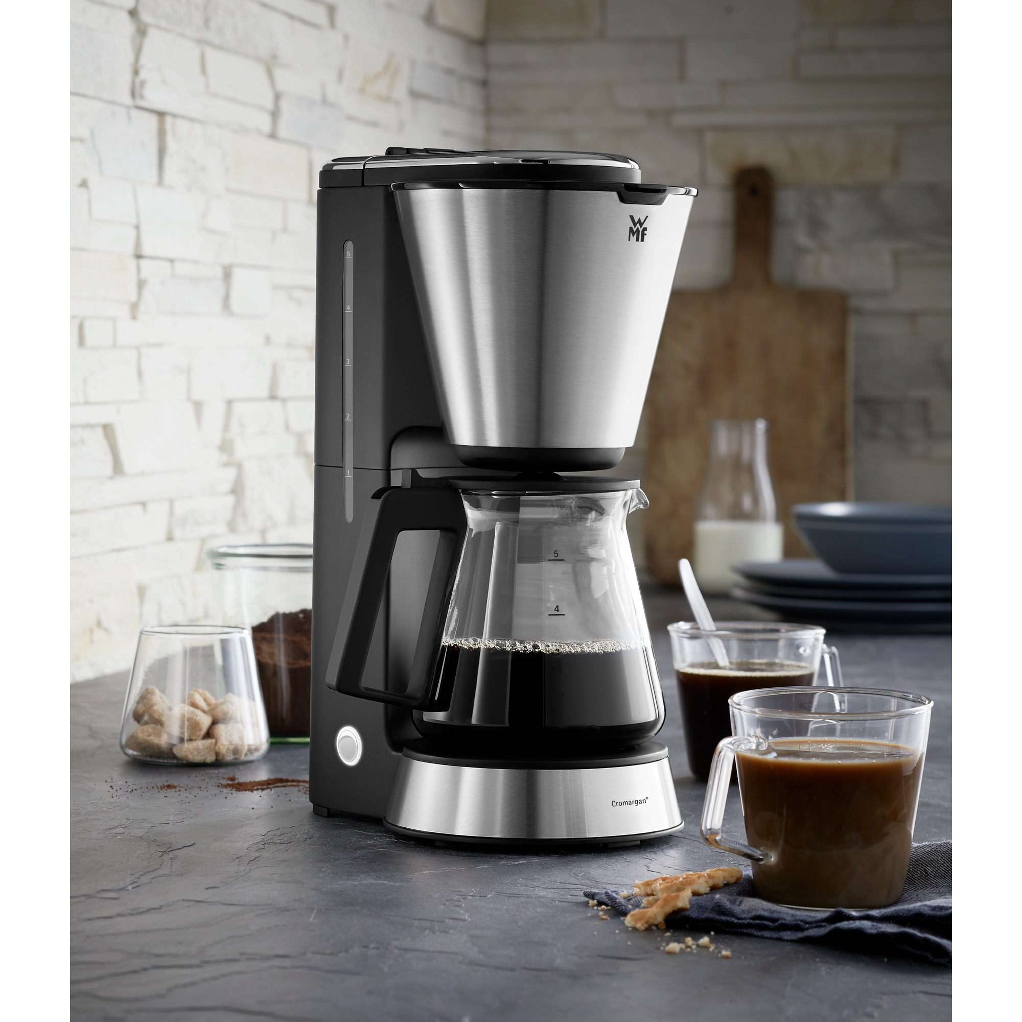 WMF KUeCHENminis Kaffeemaschine Glas Wasserkocher