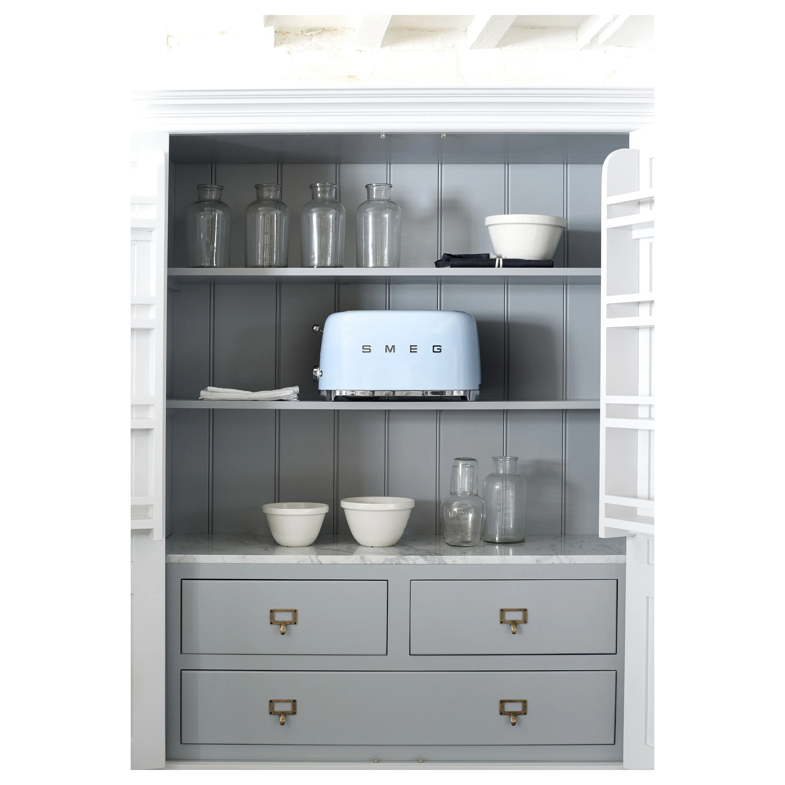 SMEG tsf02pbeu toaster 4 scheiben pastellblau Kuechenkleingeraete